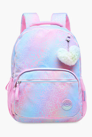شنطة ظهر بحمالات قابلة للتعديل وسحاب إغلاق وطبعات آيريس من مارشيملو - 33x43x16 سم-school-bagsandbackpacks-image-1
