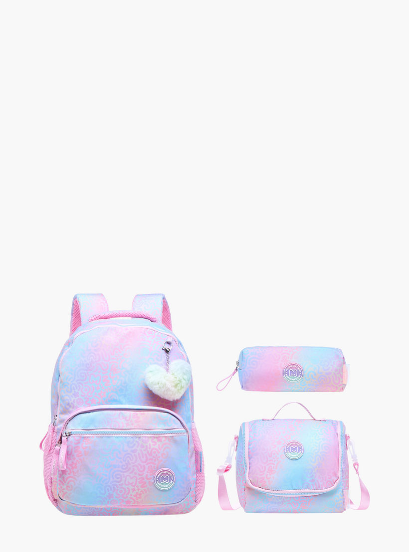شنطة ظهر بحمالات قابلة للتعديل وسحاب إغلاق وطبعات آيريس من مارشيملو - 33x43x16 سم-school-bagsandbackpacks-backpacks-image-12