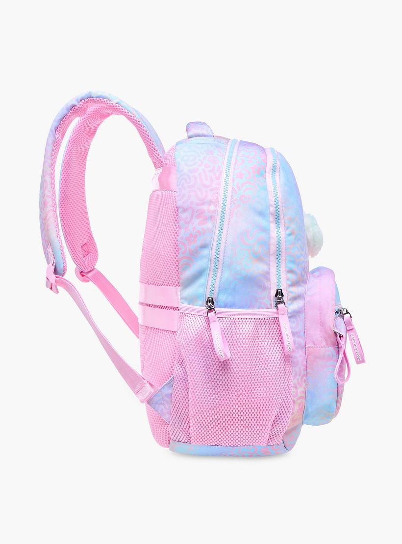 شنطة ظهر بحمالات قابلة للتعديل وسحاب إغلاق وطبعات آيريس من مارشيملو - 33x43x16 سم-school-bagsandbackpacks-backpacks-image-5