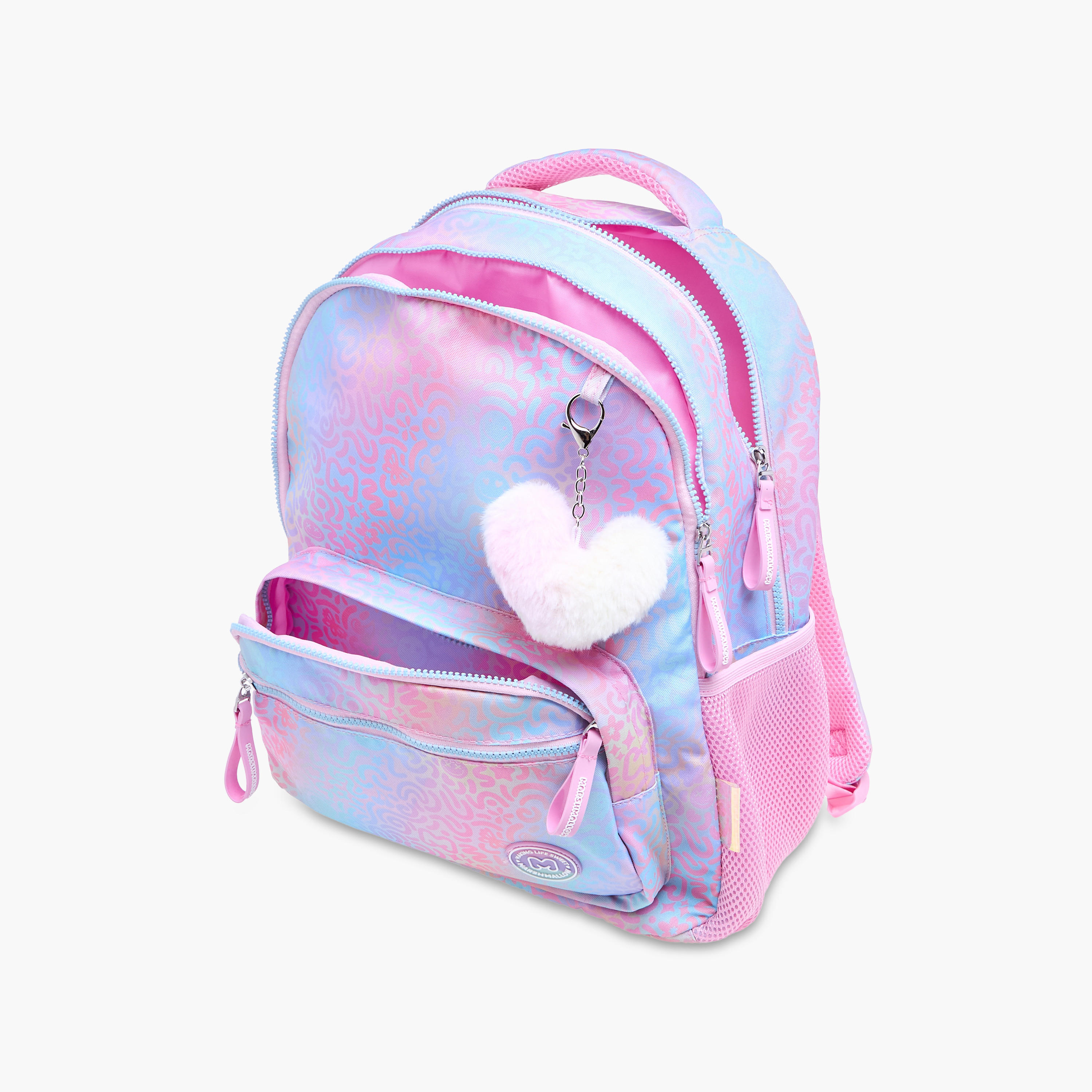 شنطة ظهر بحمالات قابلة للتعديل وسحاب إغلاق وطبعات آيريس من مارشيملو - 33x43x16 سم-school-bagsandbackpacks-backpacks-image-10