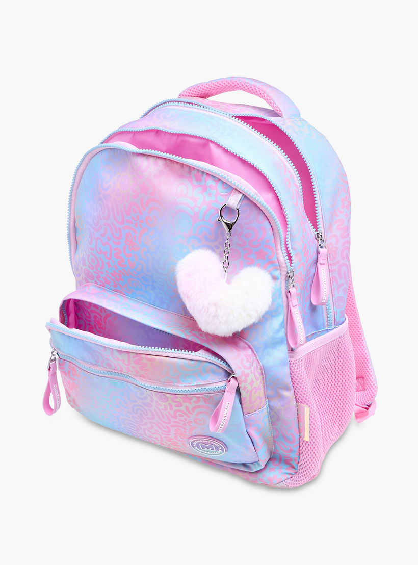شنطة ظهر بحمالات قابلة للتعديل وسحاب إغلاق وطبعات آيريس من مارشيملو - 33x43x16 سم-school-bagsandbackpacks-backpacks-image-10