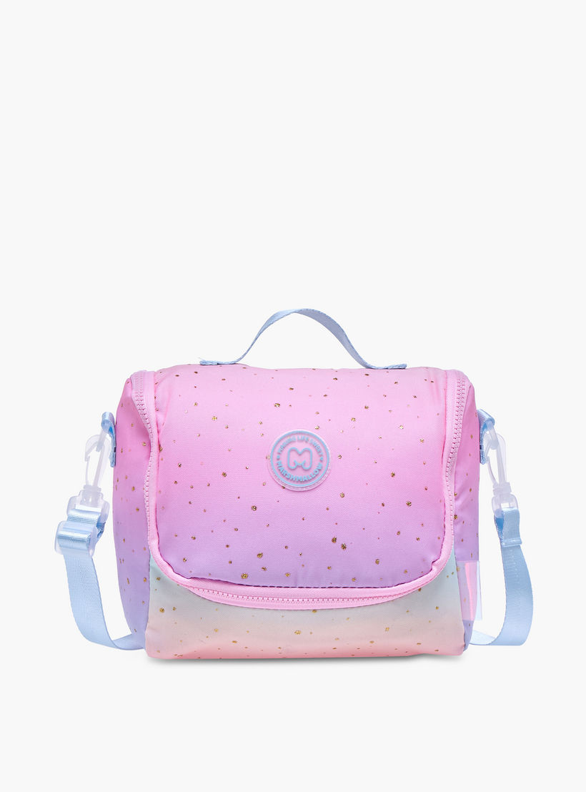 MARSHMALLOW Ombre Lunch Bag with Strap and Zip Closure-school-lunchessentials-lunchbags-image-1