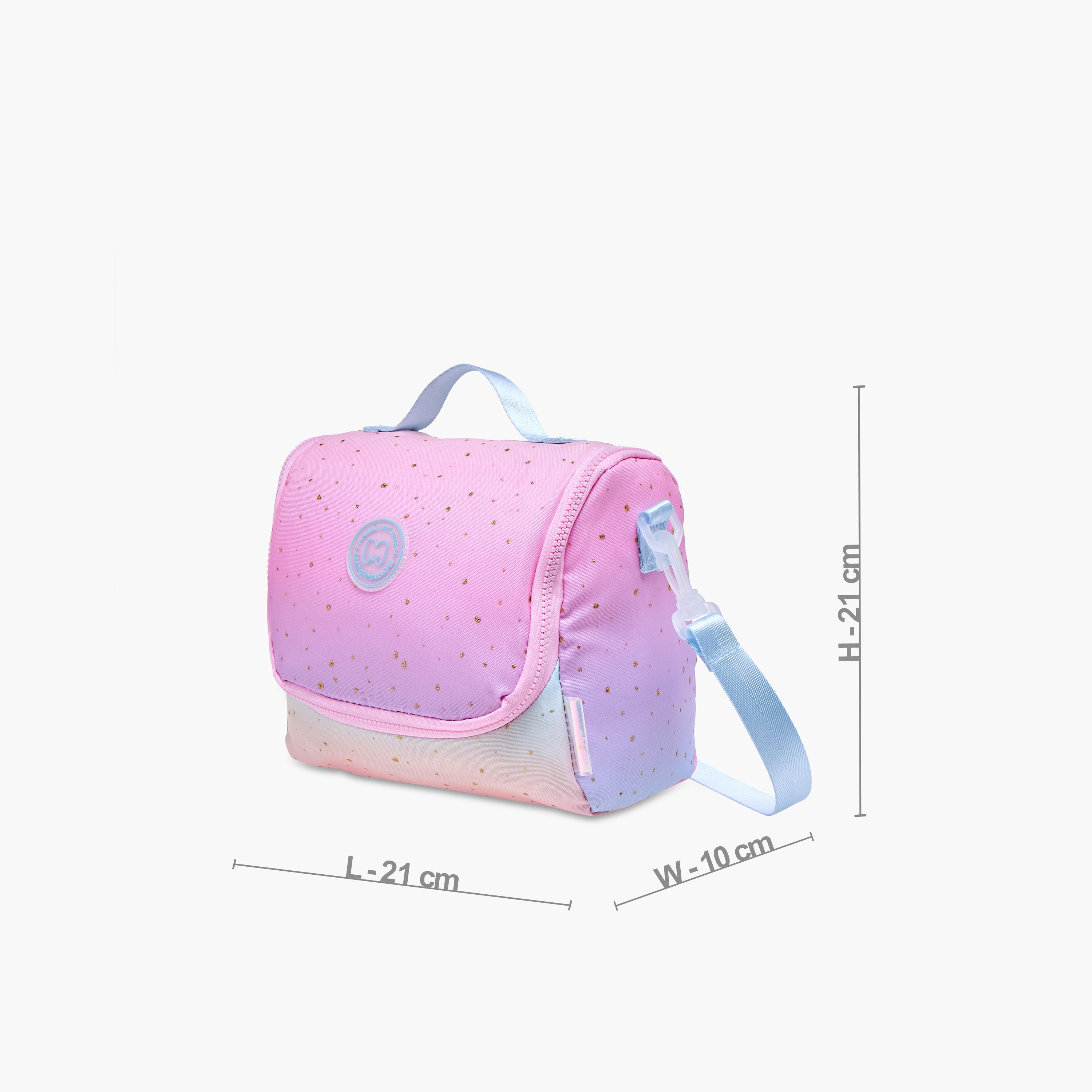 MARSHMALLOW Ombre Lunch Bag with Strap and Zip Closure-school-lunchessentials-lunchbags-image-2