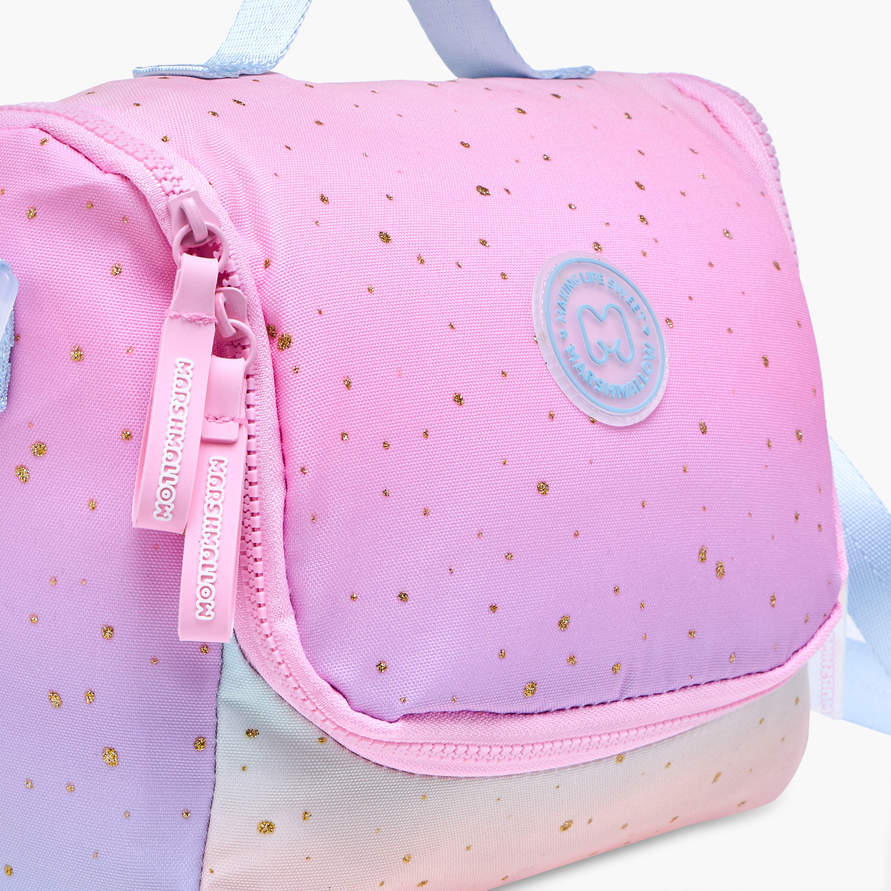 MARSHMALLOW Ombre Lunch Bag with Strap and Zip Closure-school-lunchessentials-lunchbags-image-6
