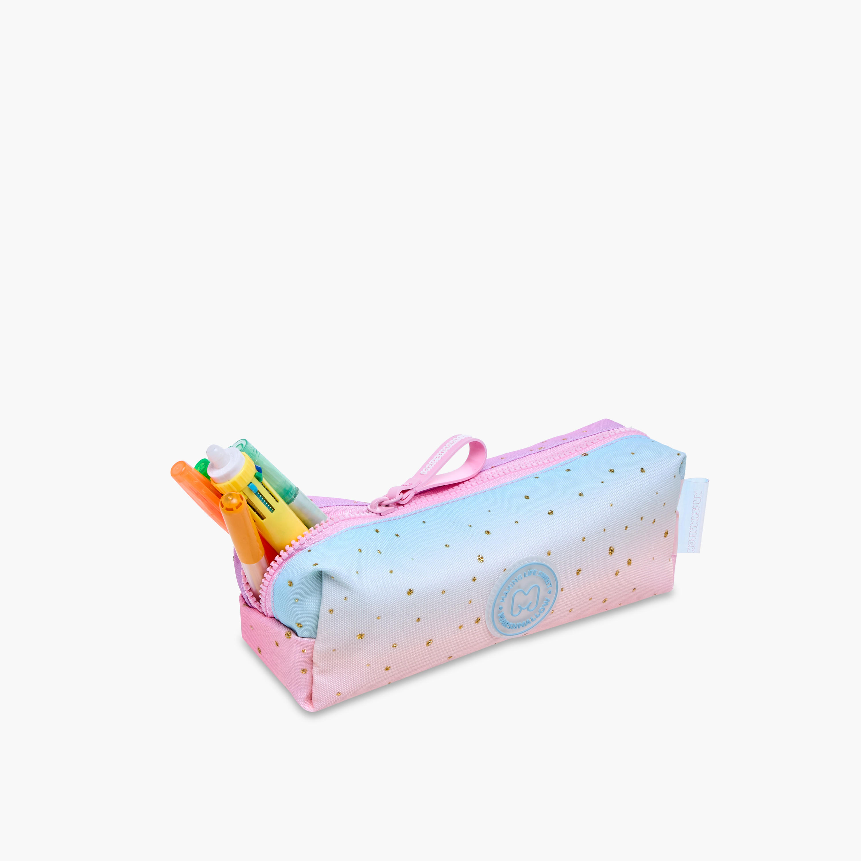 مقلمة بسحاب إغلاق ولون متدرج من مارشميلو-school-stationery-pencilcases-image-5