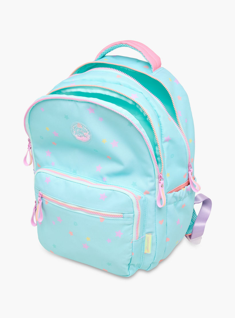 MARSHMALLOW All-Over Star Print Backpack with Adjustable Straps and Zip Closure - 33x43x16 cms-school-bagsandbackpacks-backpacks-image-12