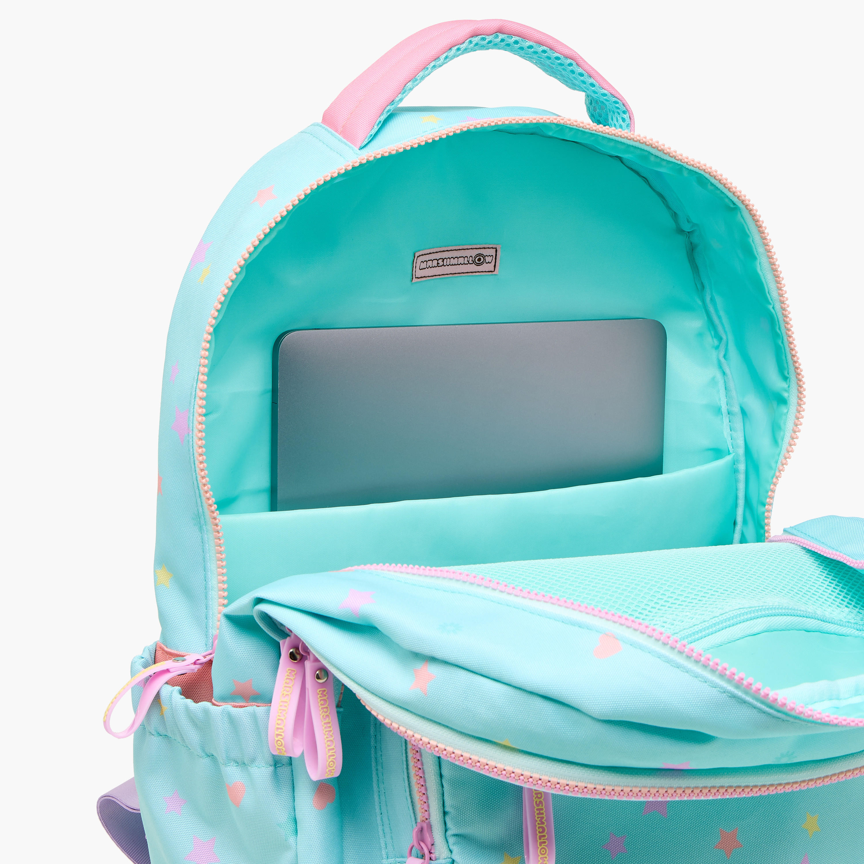 MARSHMALLOW All-Over Star Print Backpack with Adjustable Straps and Zip Closure - 33x43x16 cms-school-bagsandbackpacks-backpacks-image-13