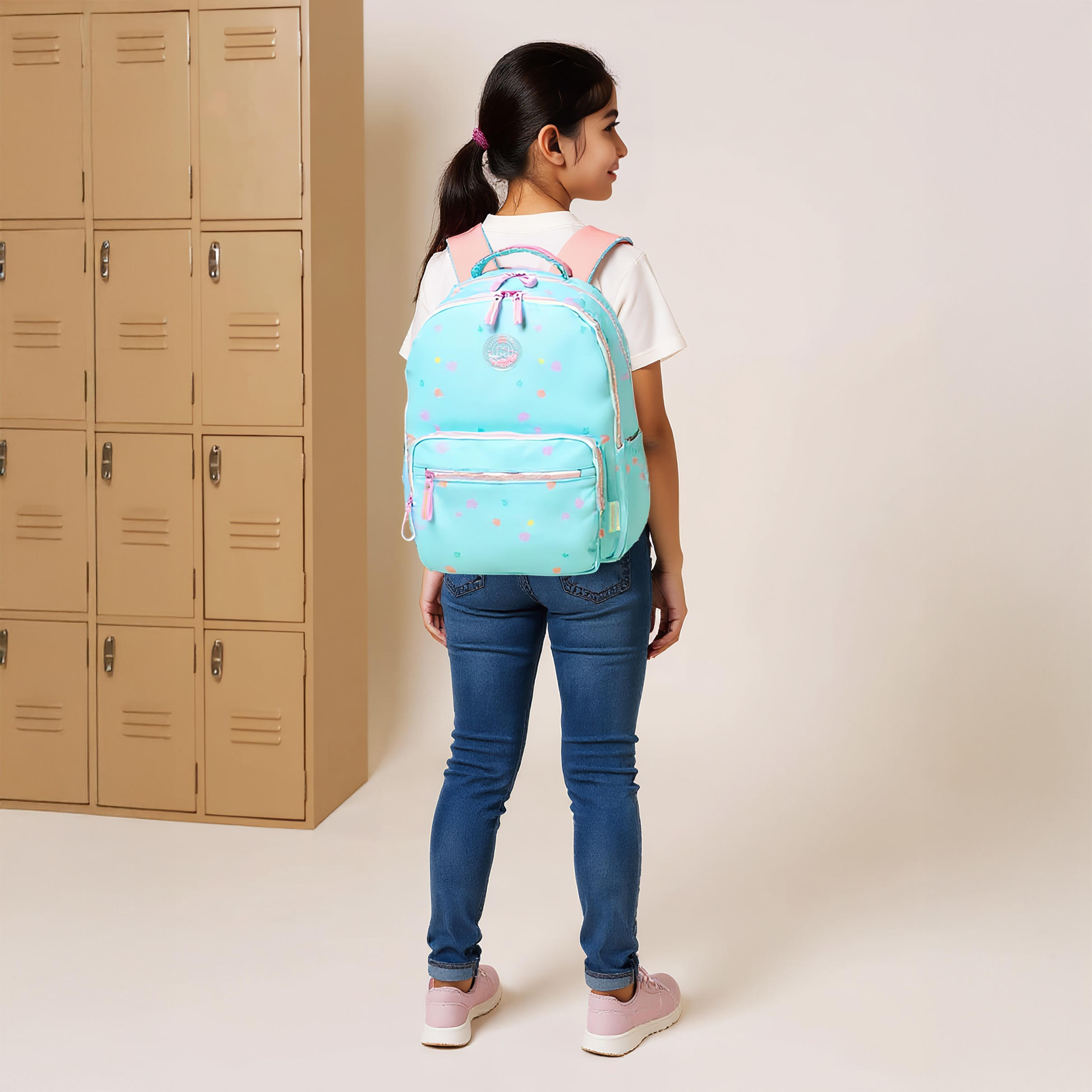 MARSHMALLOW All-Over Star Print Backpack with Adjustable Straps and Zip Closure - 33x43x16 cms-school-bagsandbackpacks-backpacks-image-3