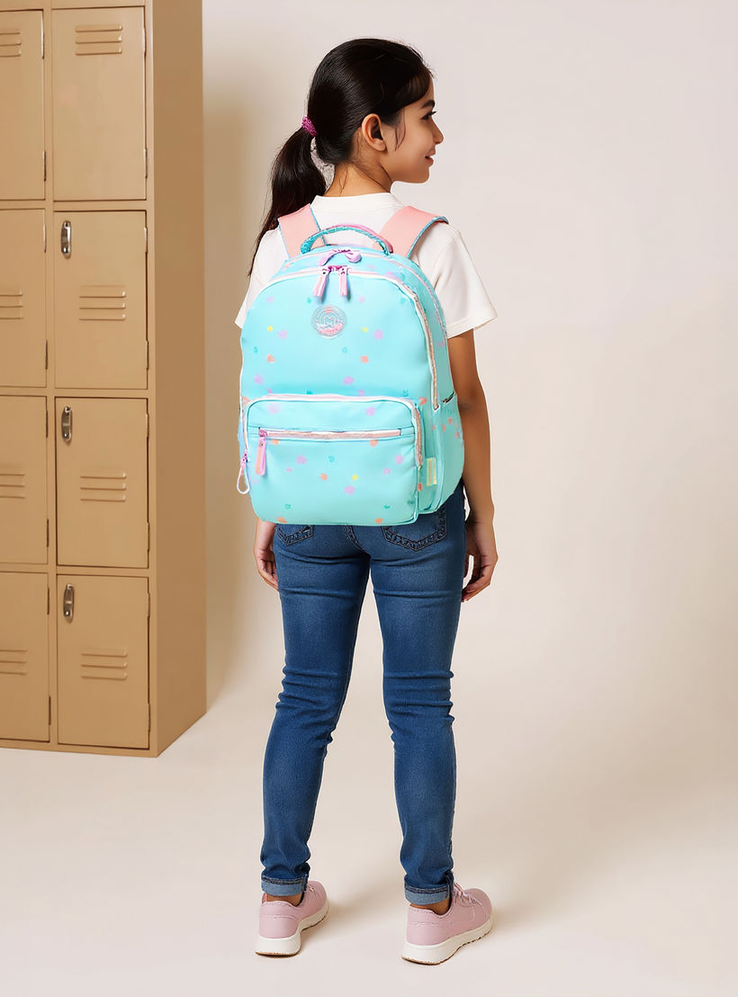 MARSHMALLOW All-Over Star Print Backpack with Adjustable Straps and Zip Closure - 33x43x16 cms-school-bagsandbackpacks-backpacks-image-3