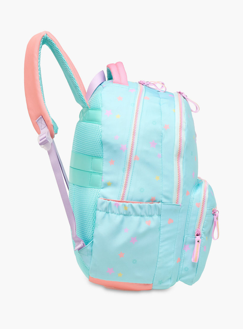 MARSHMALLOW All-Over Star Print Backpack with Adjustable Straps and Zip Closure - 33x43x16 cms-school-bagsandbackpacks-backpacks-image-5