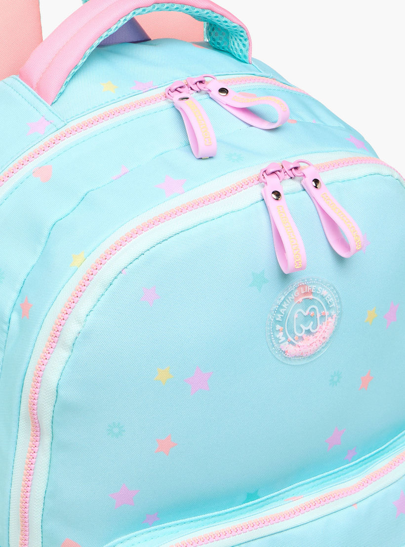 MARSHMALLOW All-Over Star Print Backpack with Adjustable Straps and Zip Closure - 33x43x16 cms-school-bagsandbackpacks-backpacks-image-9