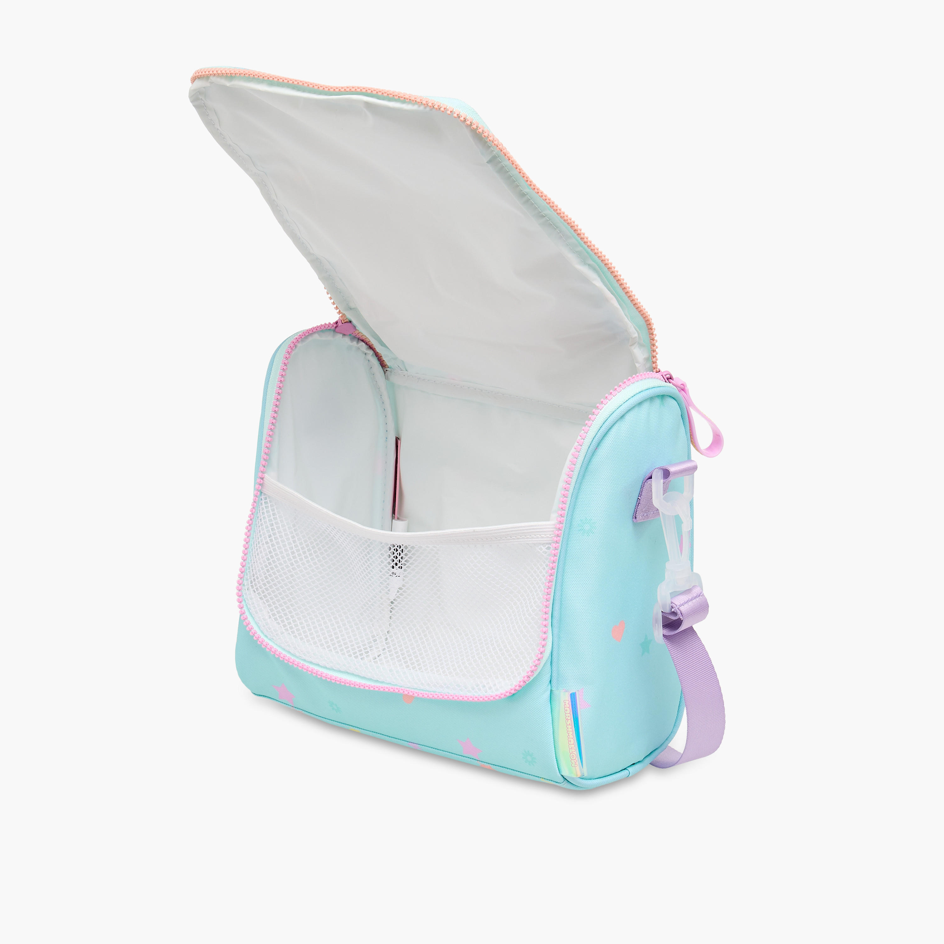 MARSHMALLOW Stardust Logo Applique Lunch Bag with Zip Closure-school-lunchessentials-lunchbags-image-7