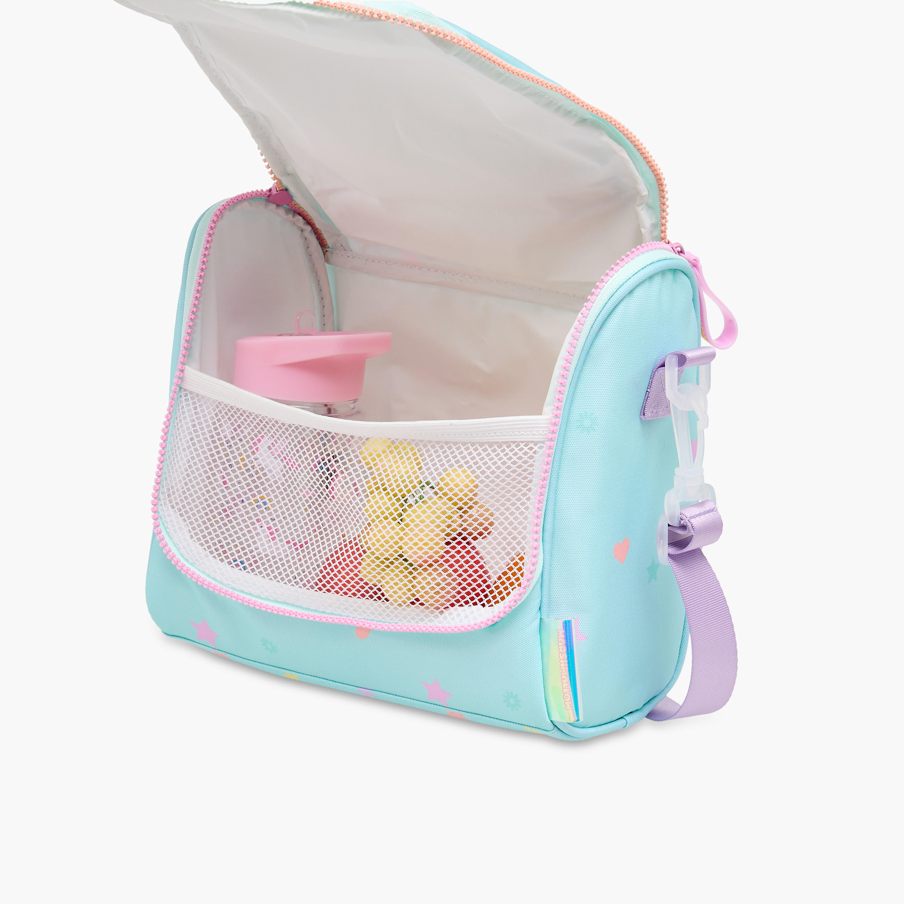 MARSHMALLOW Stardust Logo Applique Lunch Bag with Zip Closure-school-lunchessentials-lunchbags-image-8