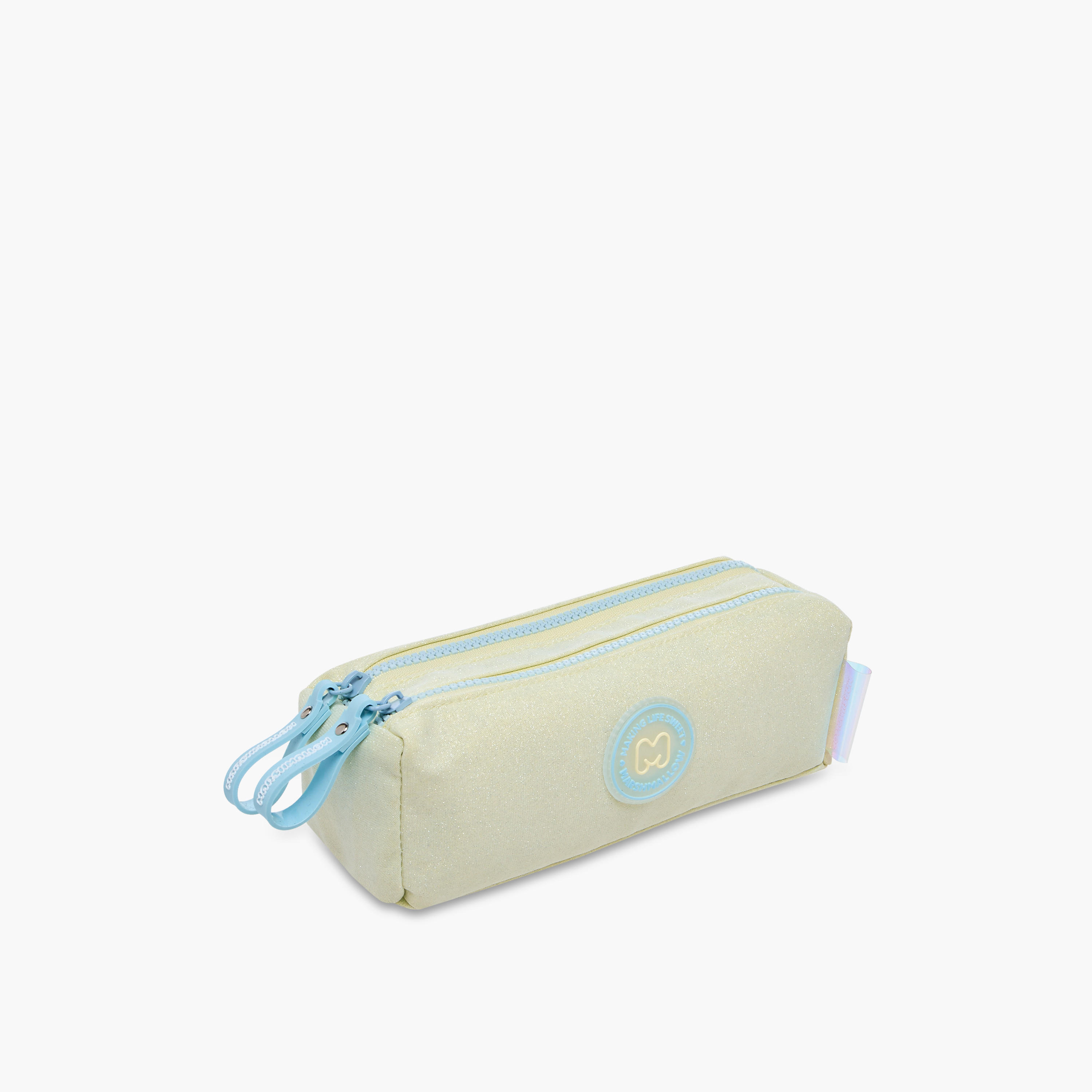 MARSHMALLOW Applique Detail Pencil Pouch with Zip Closure-school-stationery-pencilcases-image-2