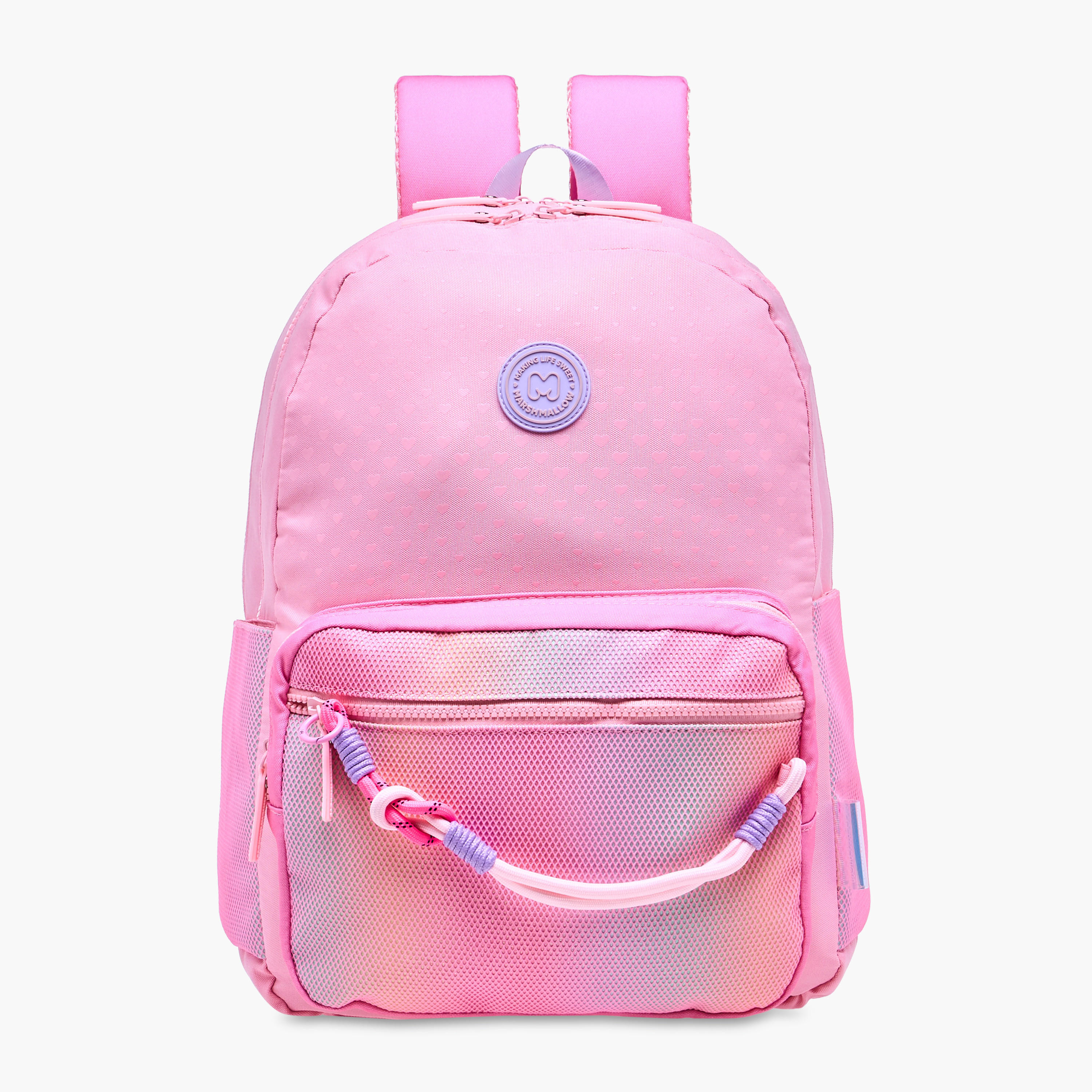 MARSHMALLOW Ombre Backpack with Adjustable Shoulder Straps and Zip Closure - 33x43x16 cm-school-bagsandbackpacks-backpacks-image-1