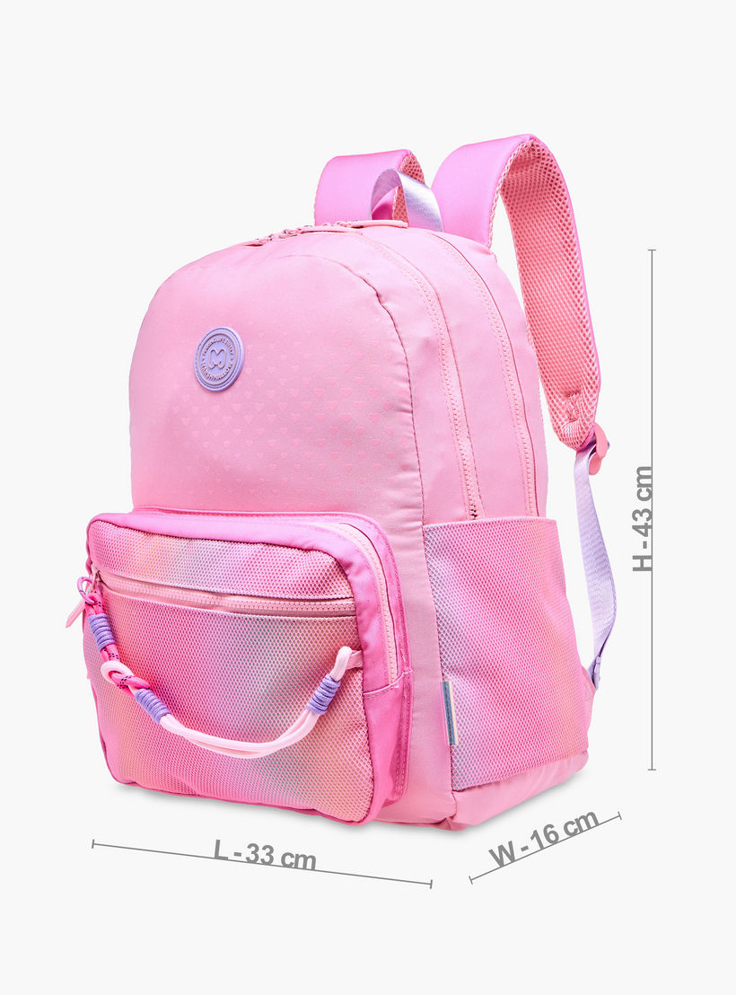 MARSHMALLOW Ombre Backpack with Adjustable Shoulder Straps and Zip Closure - 33x43x16 cm-school-bagsandbackpacks-backpacks-image-4