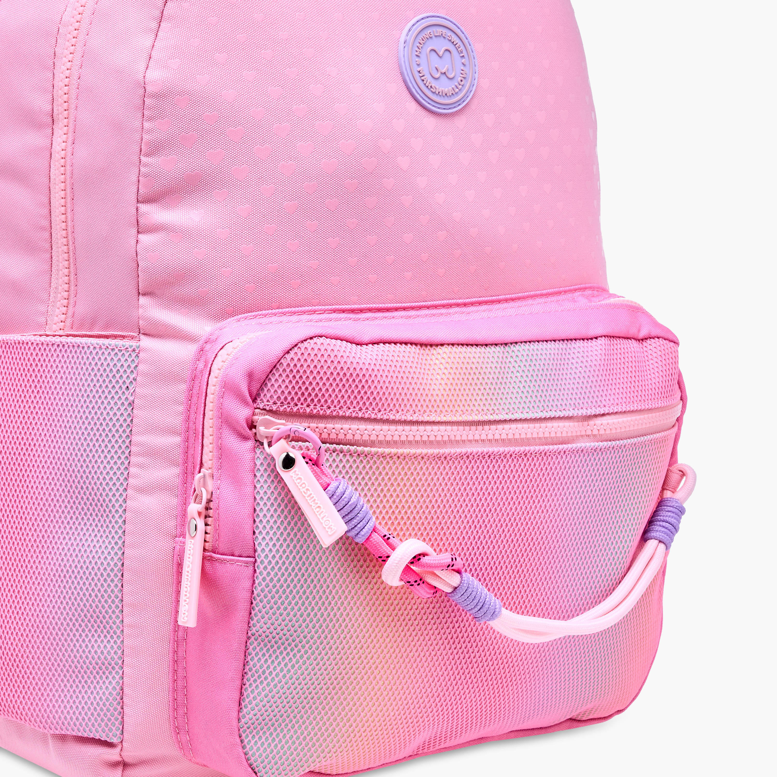MARSHMALLOW Ombre Backpack with Adjustable Shoulder Straps and Zip Closure - 33x43x16 cm-school-bagsandbackpacks-backpacks-image-9