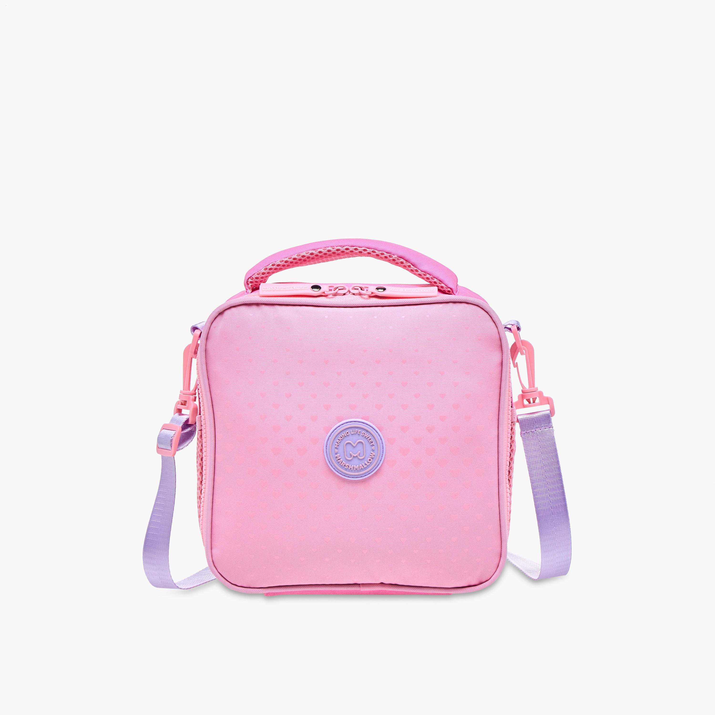 MARSHMALLOW Applique Detail Lunch Bag with Zip Closure-school-lunchessentials-lunchbags-image-1