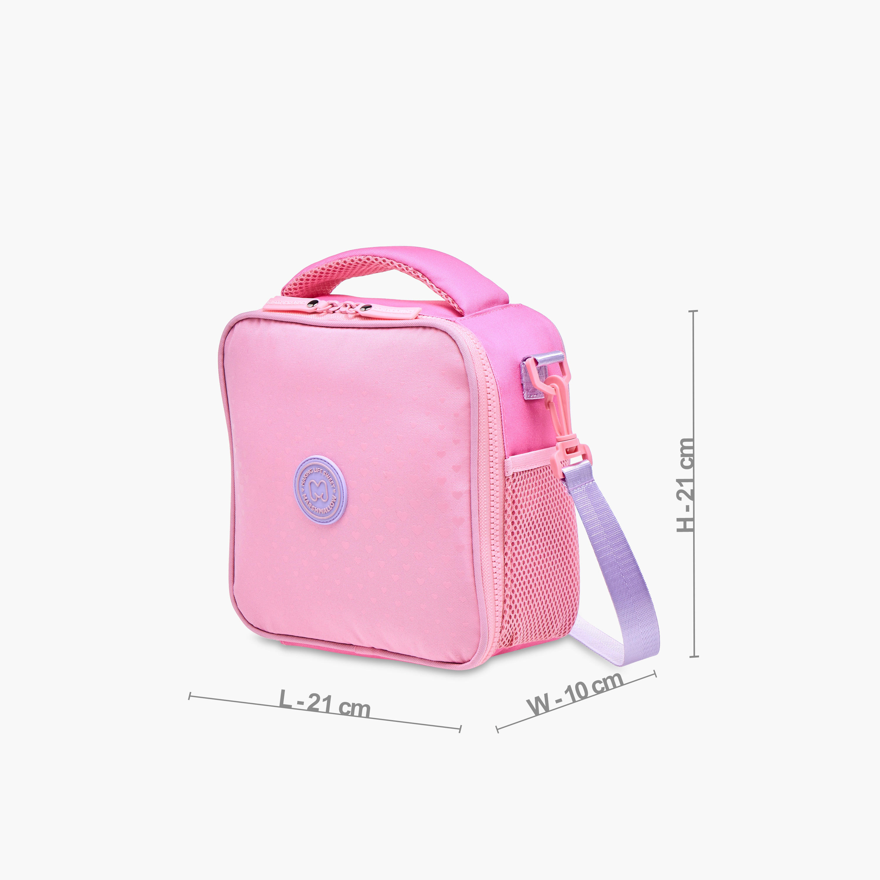 MARSHMALLOW Applique Detail Lunch Bag with Zip Closure-school-lunchessentials-lunchbags-image-2