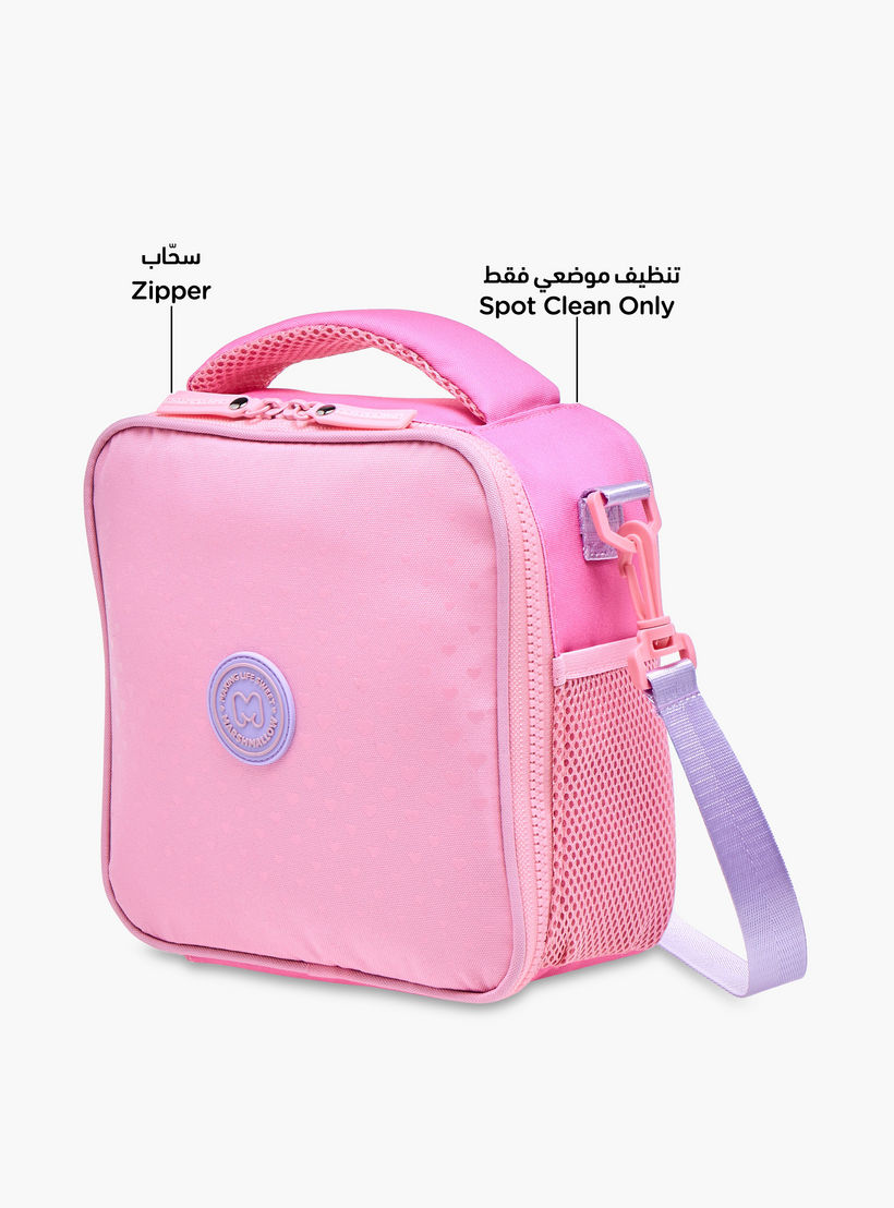 MARSHMALLOW Applique Detail Lunch Bag with Zip Closure-school-lunchessentials-lunchbags-image-6