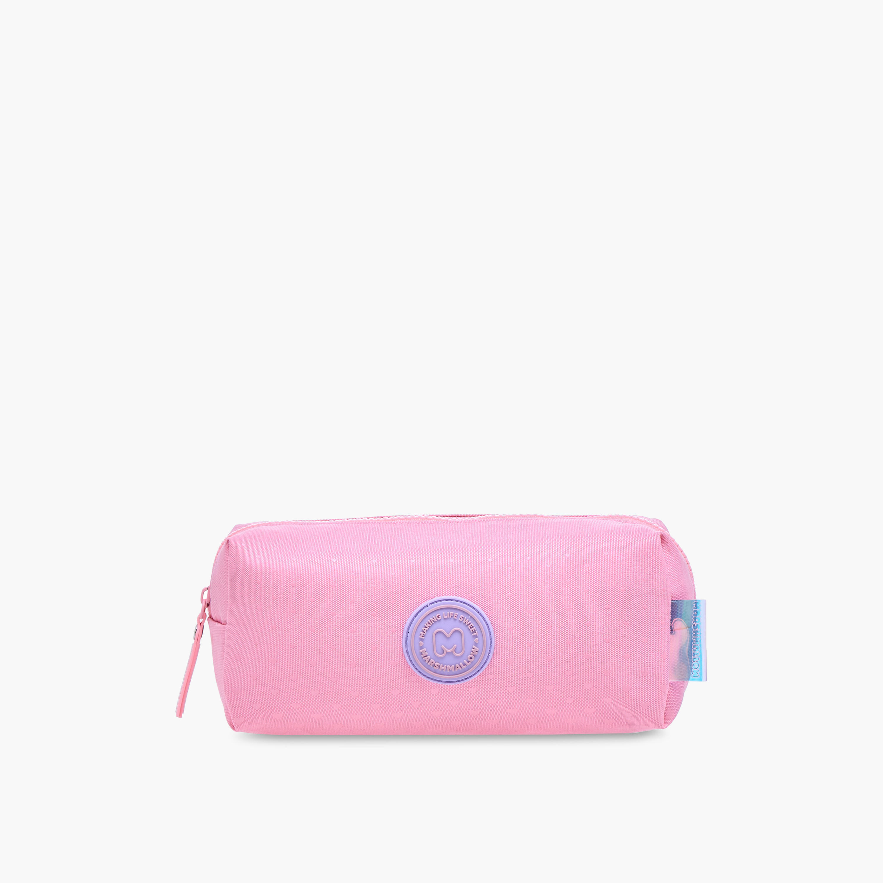 MARSHMALLOW Applique Detail Pencil Pouch with Zip Closure-school-stationery-pencilcases-image-1