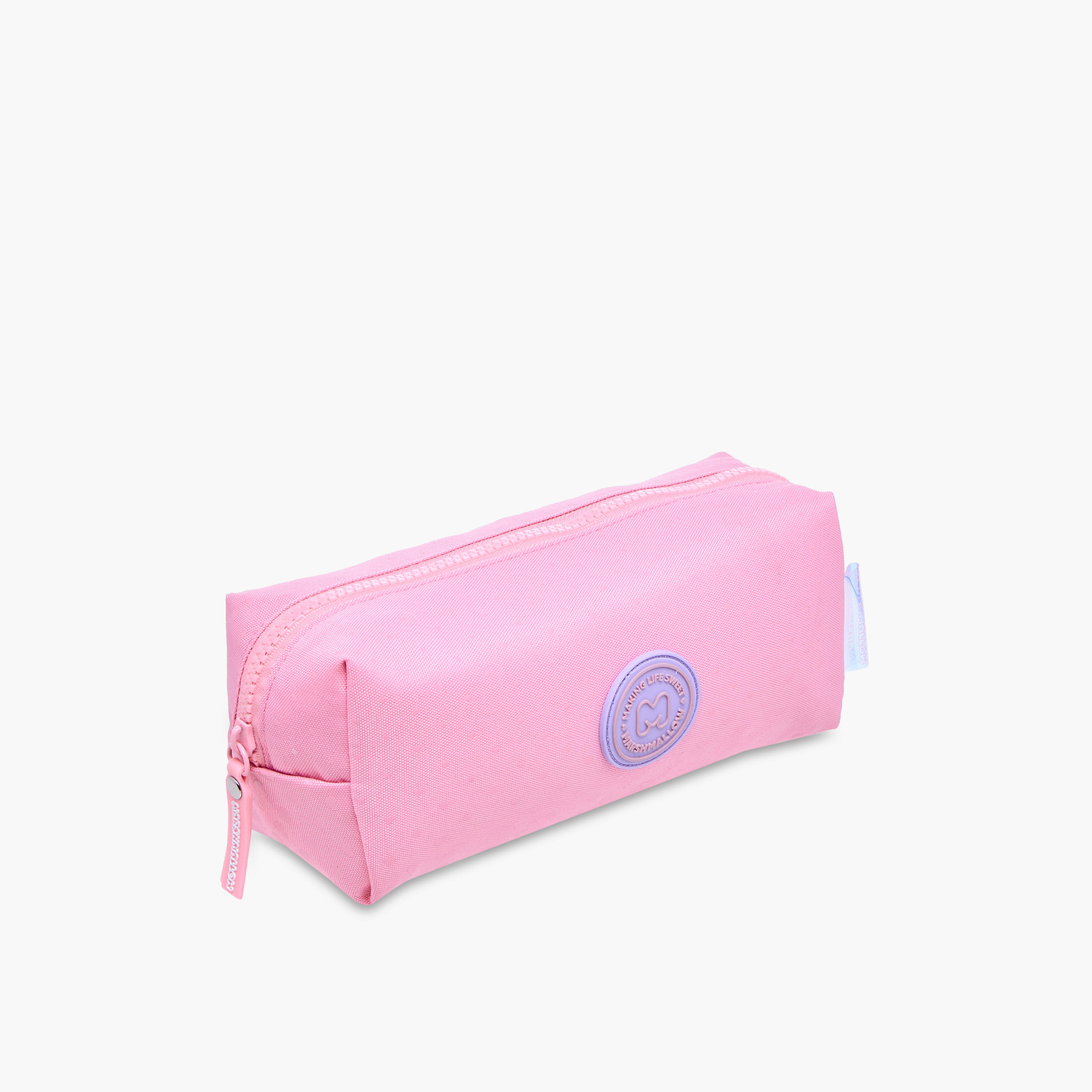 MARSHMALLOW Applique Detail Pencil Pouch with Zip Closure-school-stationery-pencilcases-image-2