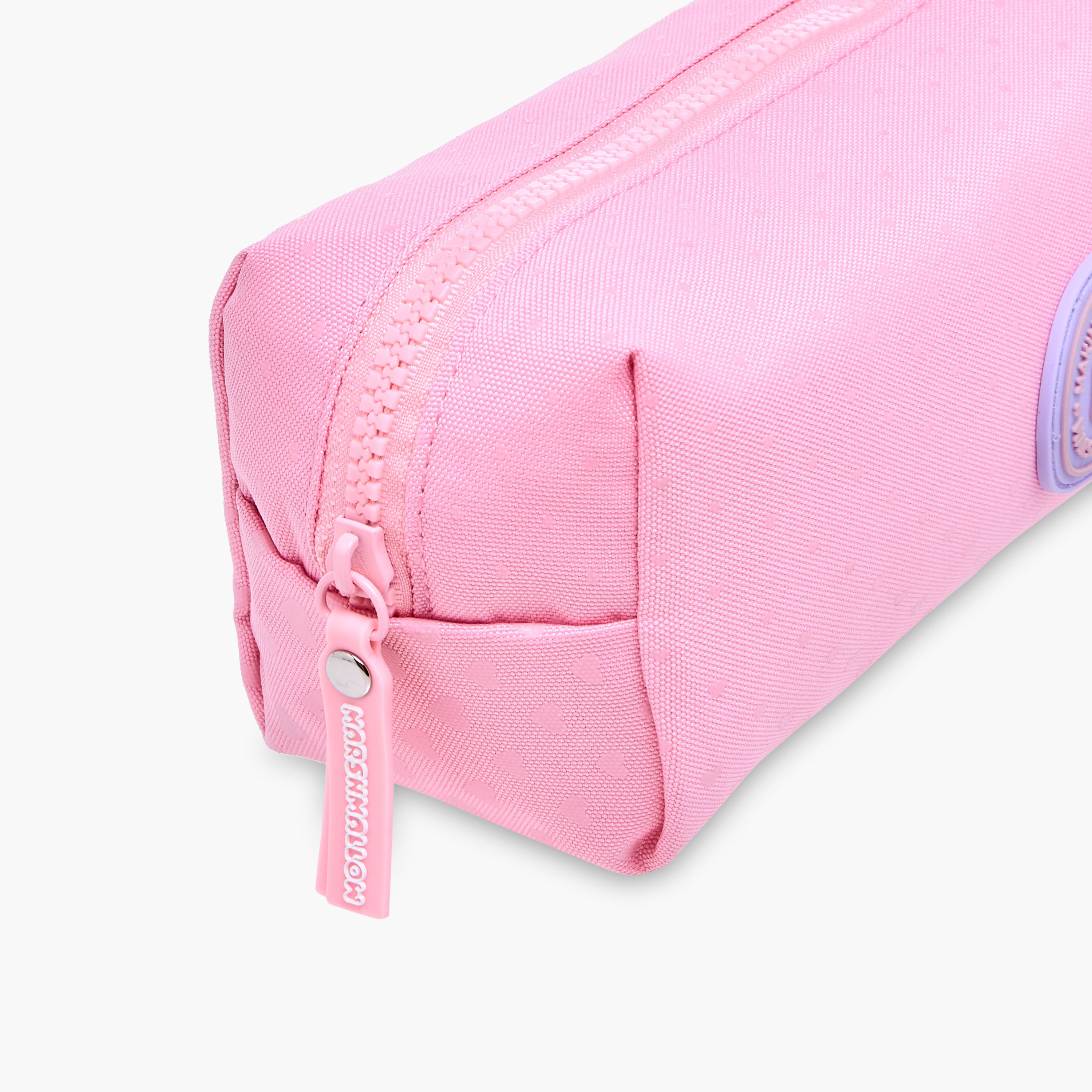 MARSHMALLOW Applique Detail Pencil Pouch with Zip Closure-school-stationery-pencilcases-image-3