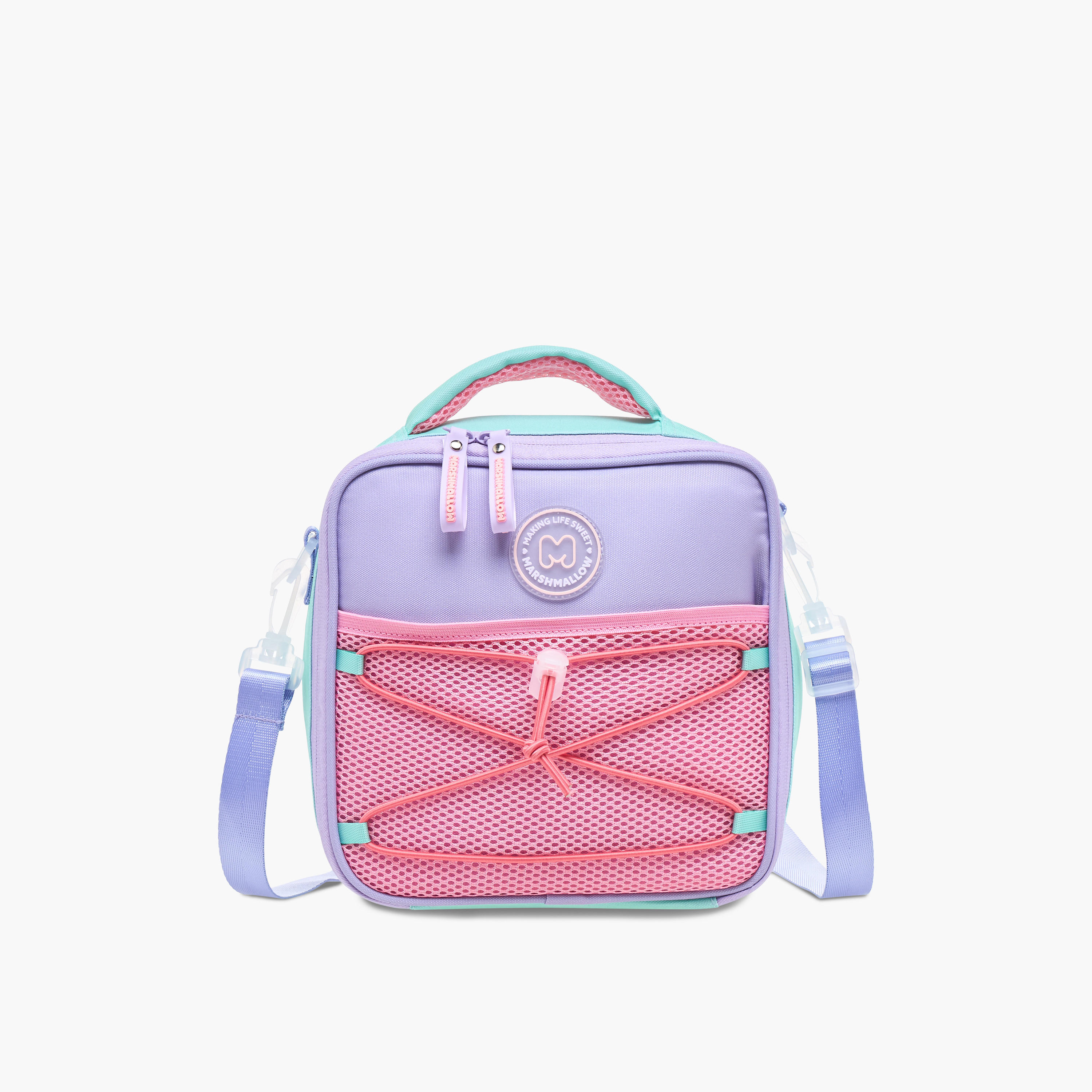 MARSHMALLOW Colourblock Lunch Bag with Zip Closure-school-lunchessentials-lunchbags-image-1