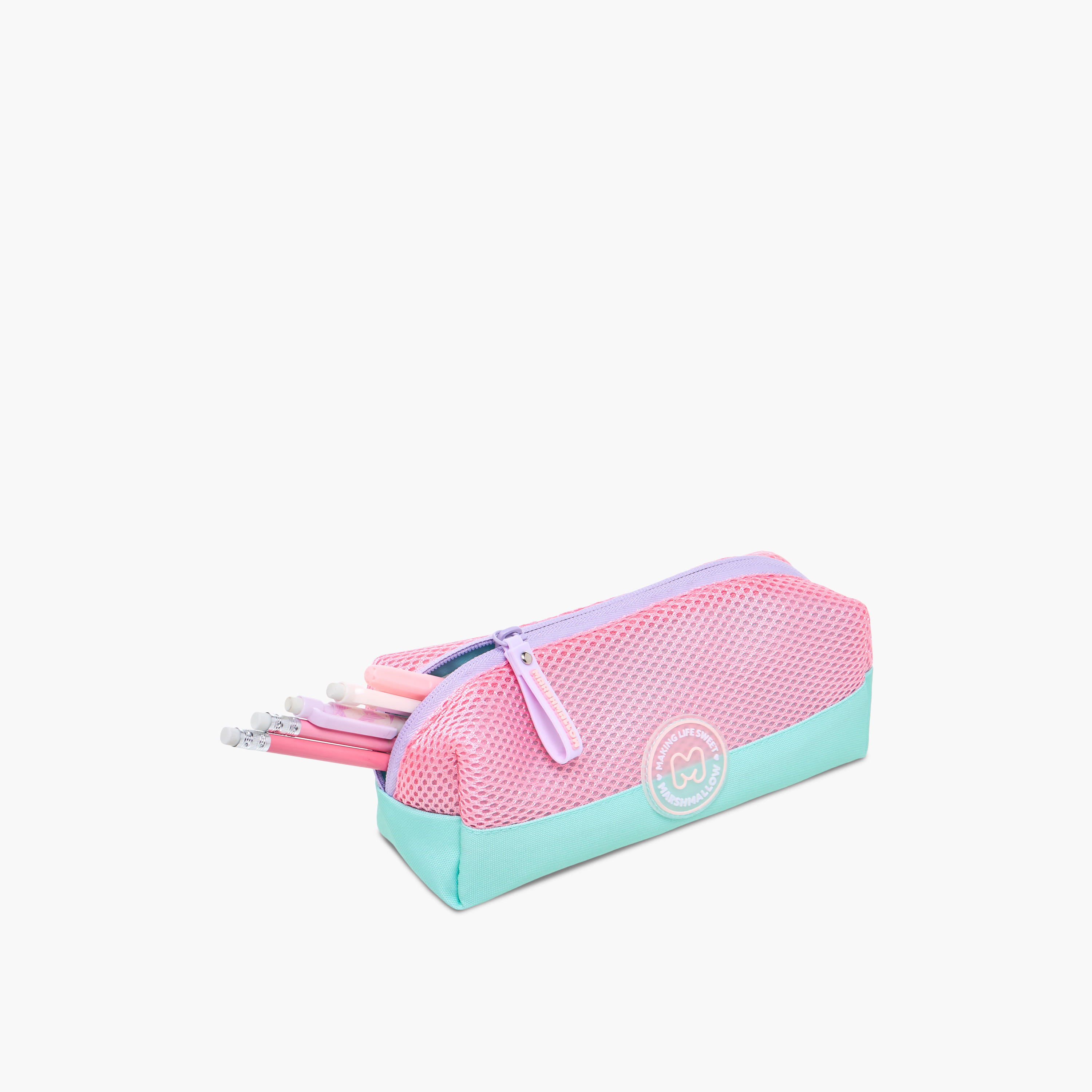 MARSHMALLOW Colourblock Pencil Pouch with Zip Closure-school-stationery-pencilcases-image-5