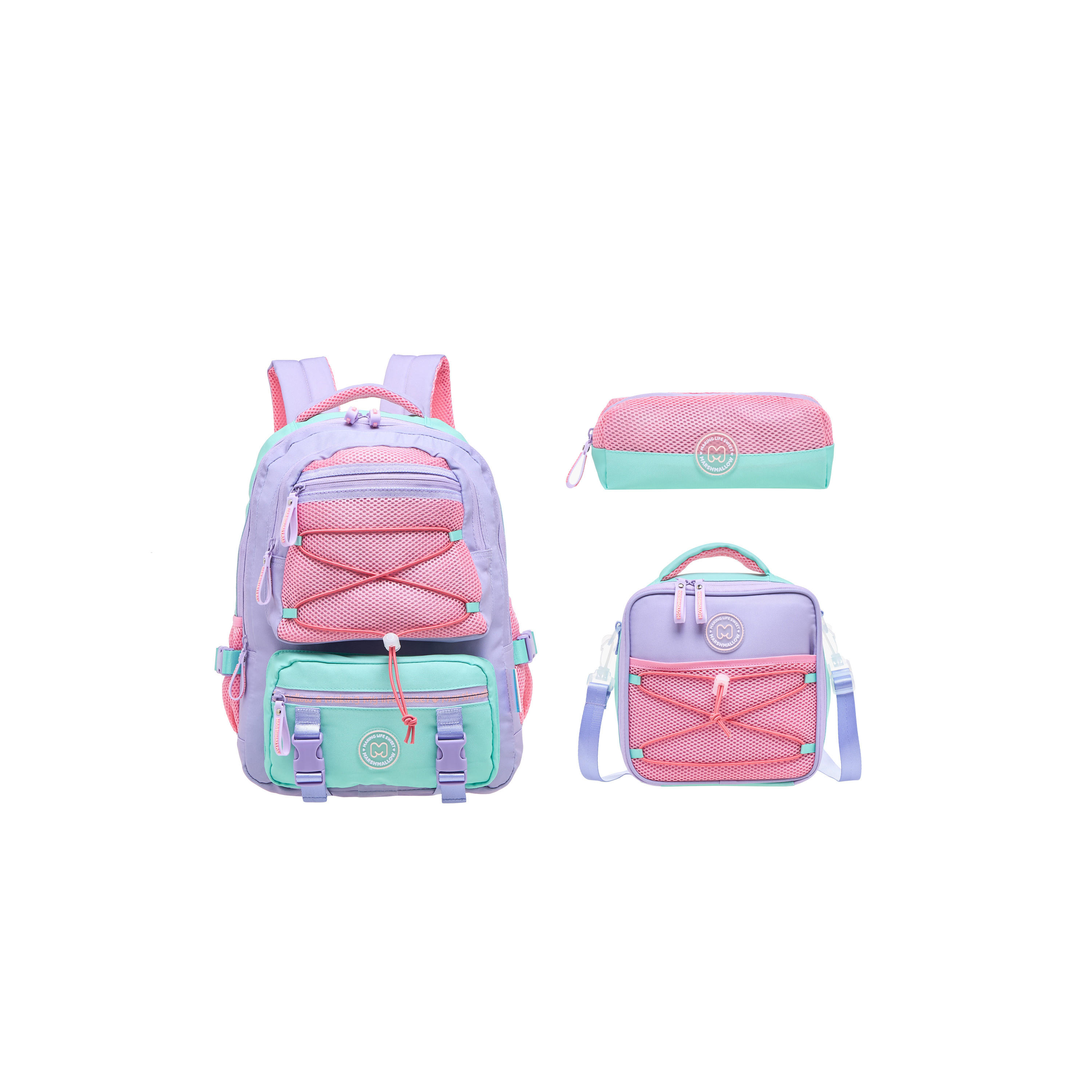 MARSHMALLOW Colourblock Pencil Pouch with Zip Closure-school-stationery-pencilcases-image-6