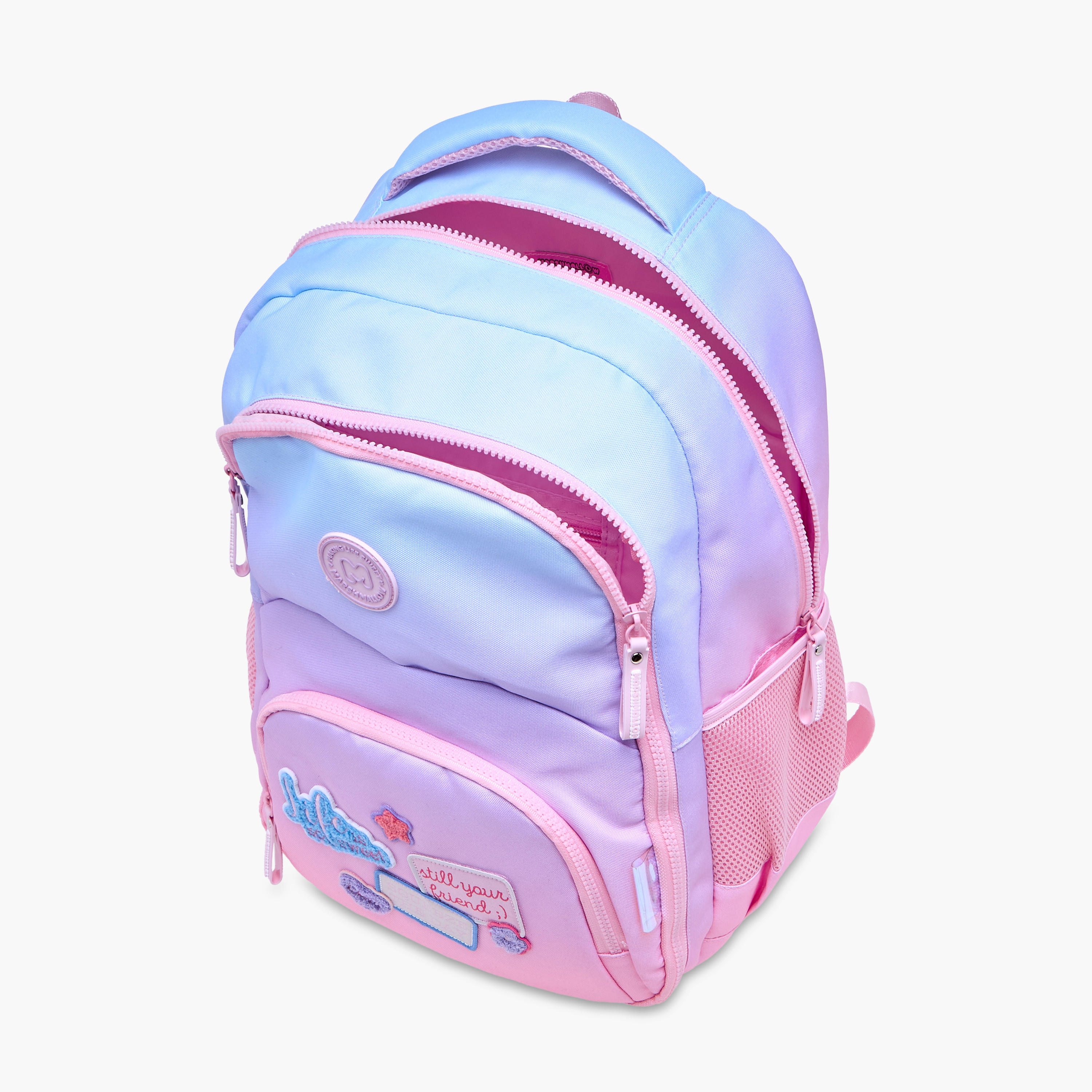 MARSHMALLOW Applique Patch Detail Backpack with Adjustable Shoulder Straps - 33x43x16 cm-school-bagsandbackpacks-backpacks-image-12