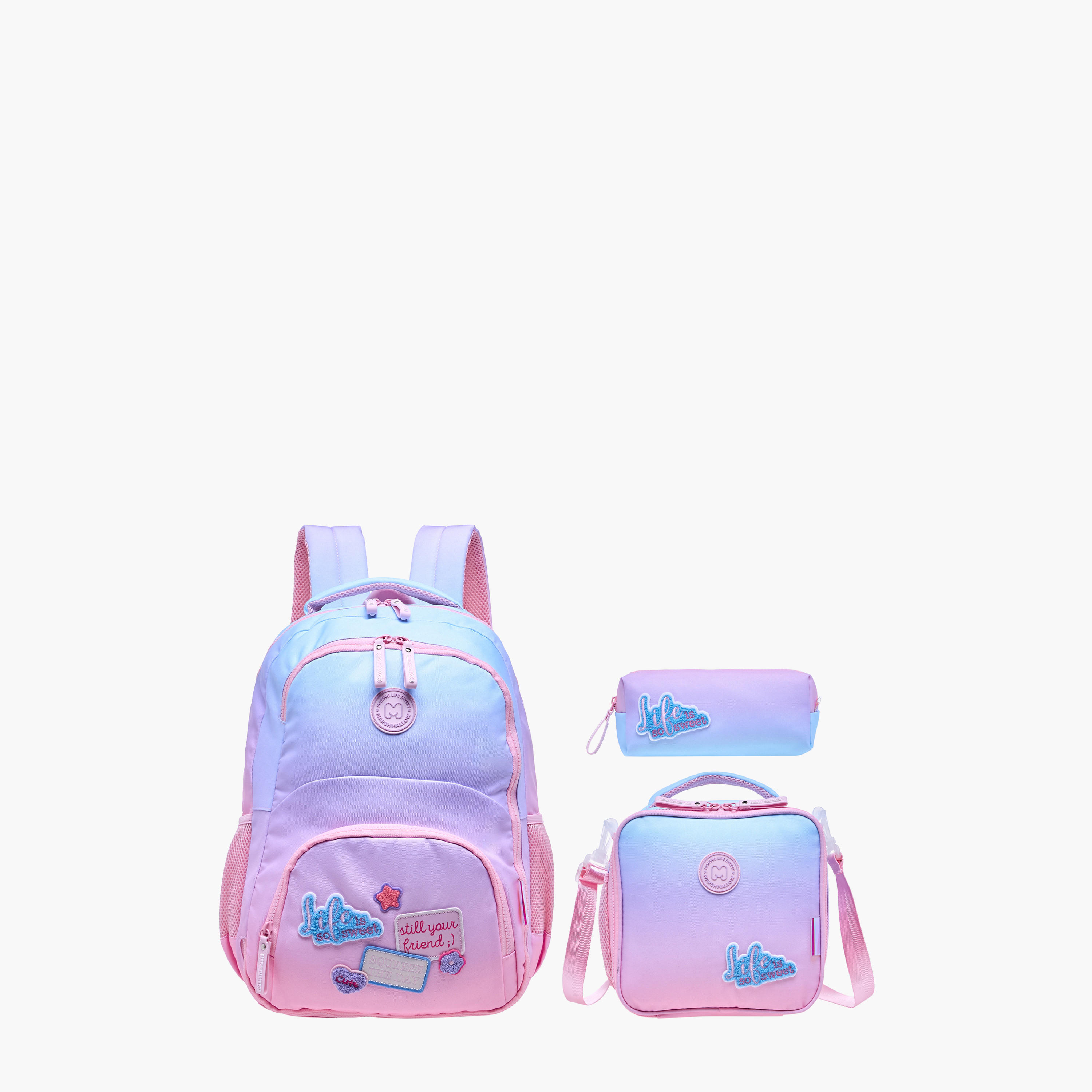 MARSHMALLOW Applique Patch Detail Backpack with Adjustable Shoulder Straps - 33x43x16 cm-school-bagsandbackpacks-backpacks-image-14