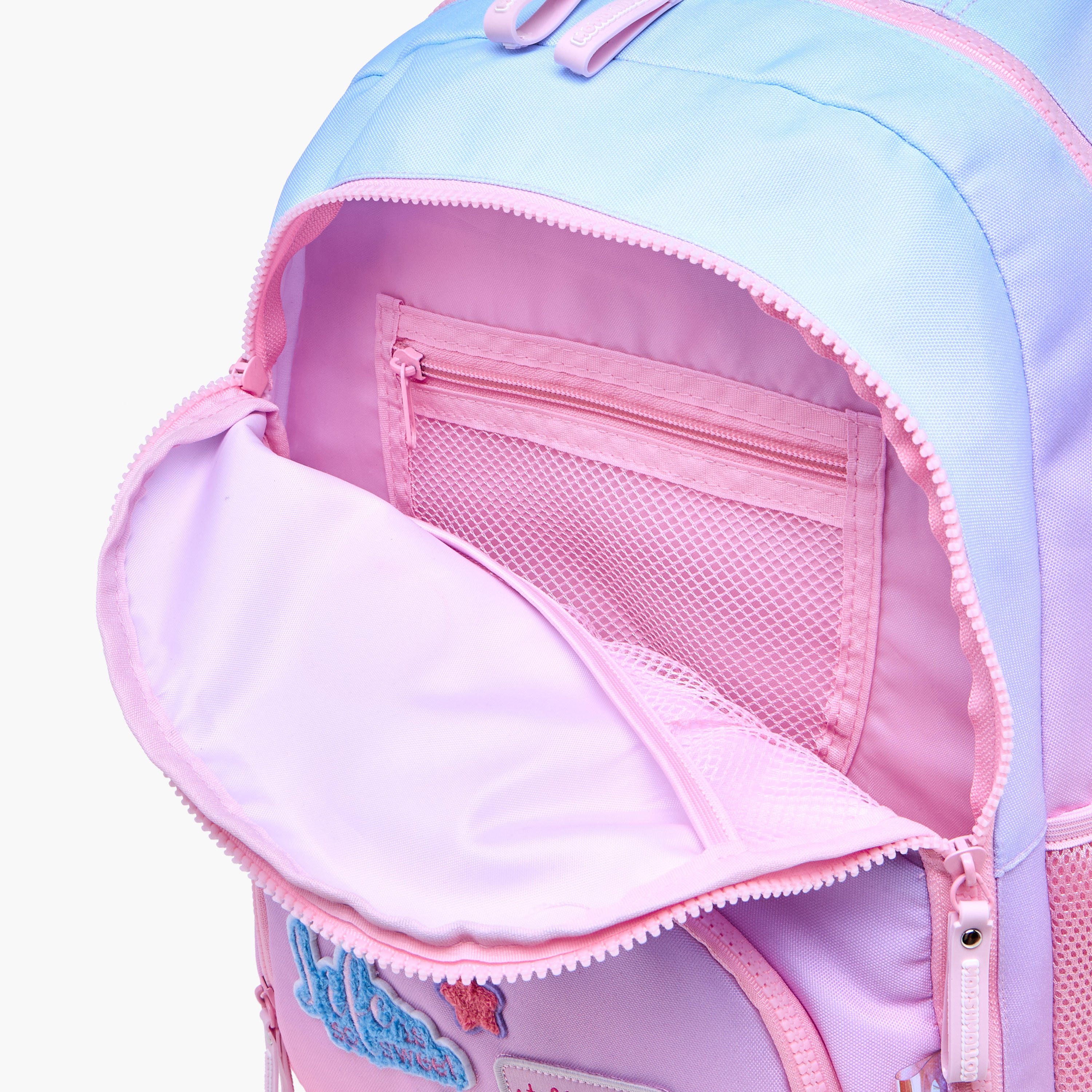 MARSHMALLOW Applique Patch Detail Backpack with Adjustable Shoulder Straps - 33x43x16 cm-school-bagsandbackpacks-backpacks-image-11