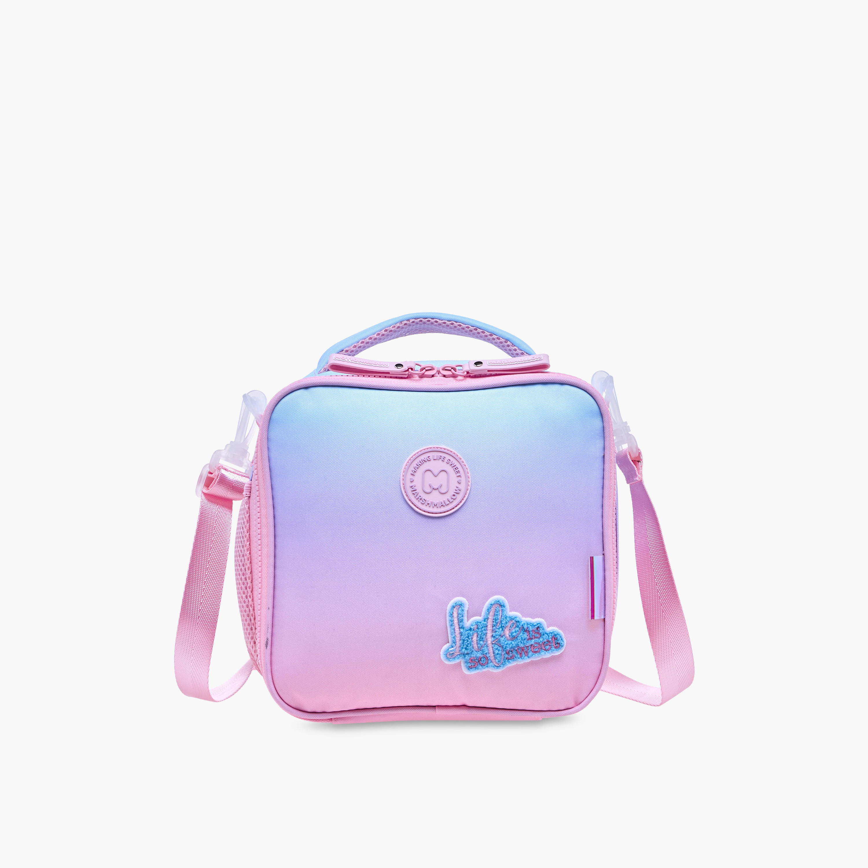 MARSHMALLOW Applique Detail Lunch Bag with Zip Closure-school-lunchessentials-lunchbags-image-1