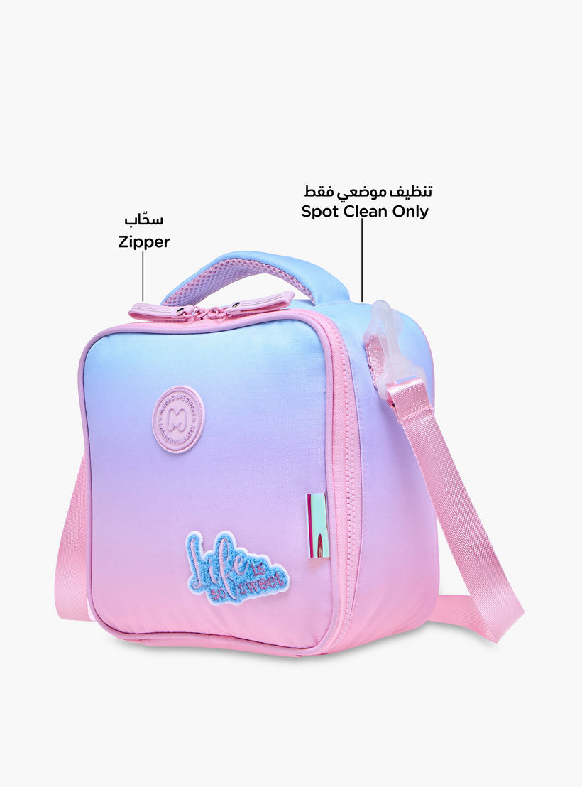 MARSHMALLOW Applique Detail Lunch Bag with Zip Closure-school-lunchessentials-lunchbags-image-6