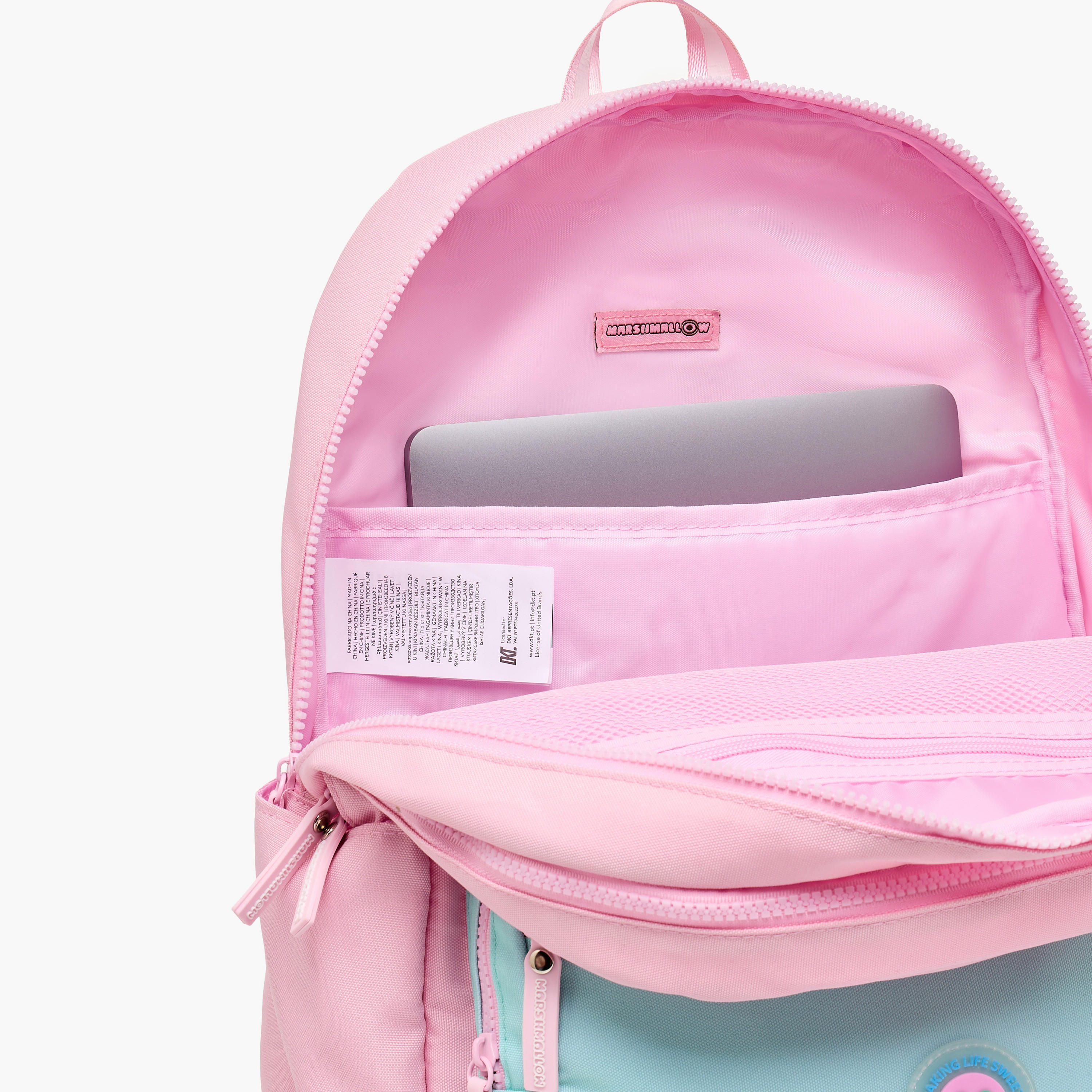 MARSHMALLOW Colourblock Backpack with Adjustable Shoulder Straps - 33x43x16 cms-school-bagsandbackpacks-backpacks-image-11