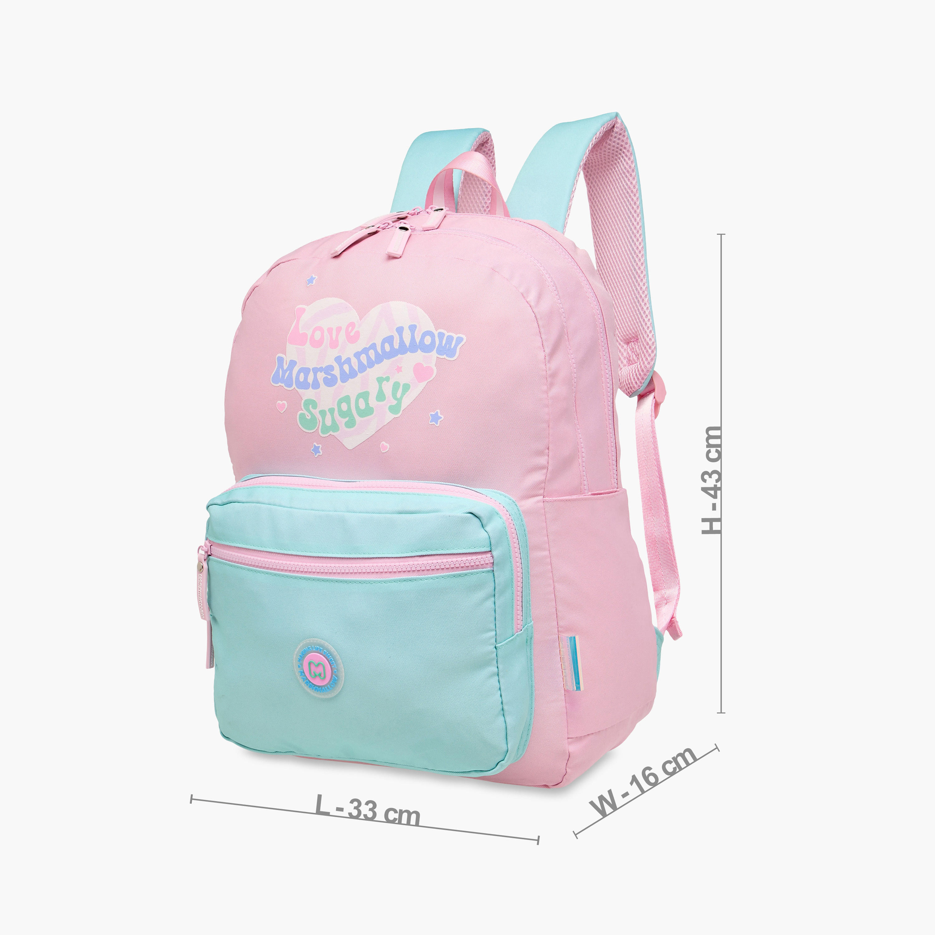 شنطة ظهر بقوالب ملونة وأحزمة كتف قابلة للتعديل من مارشميلو - 33x43x16 سم-school-bagsandbackpacks-backpacks-image-2
