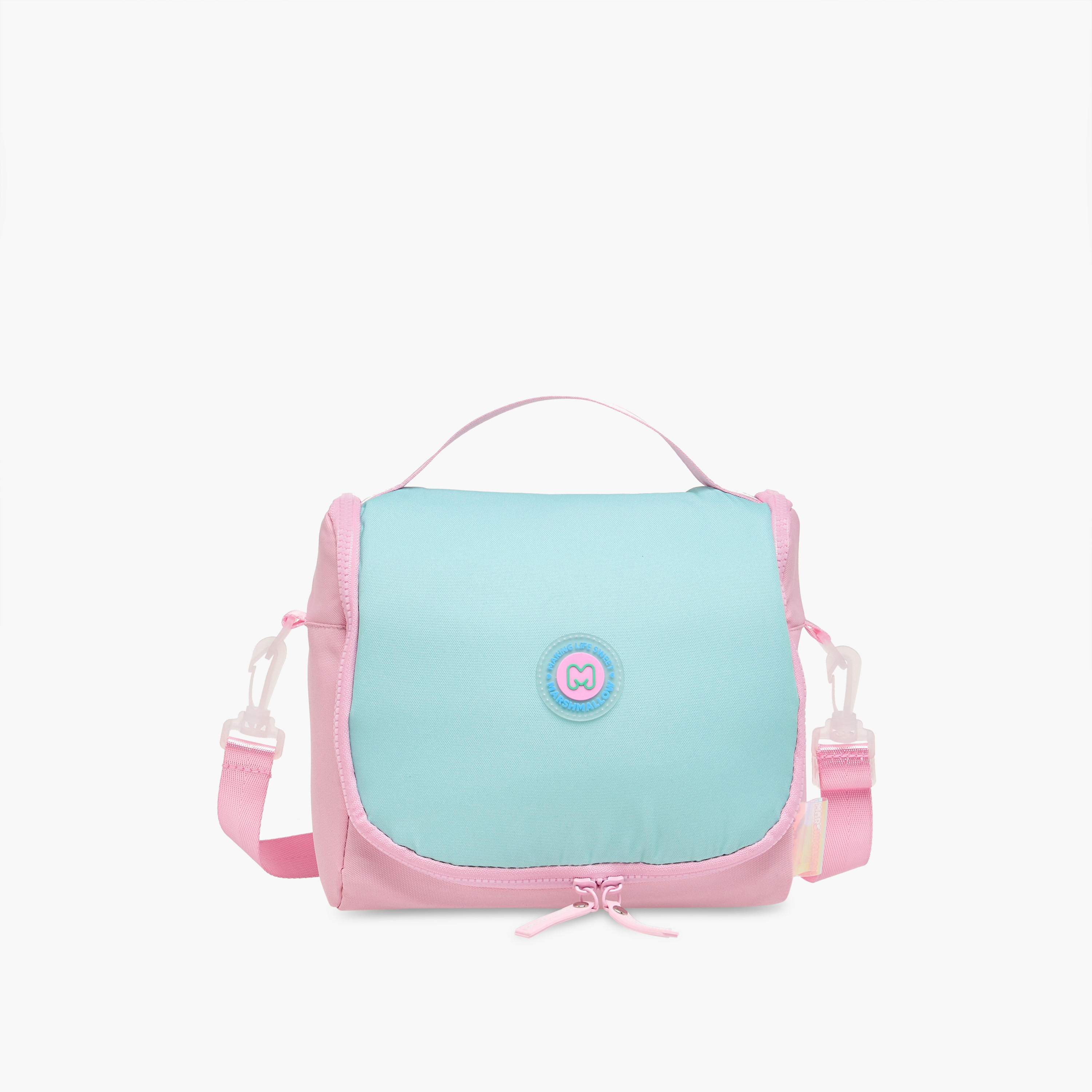 MARSHMALLOW Y2K Applique Detail Lunch Bag with Zip Closure-school-lunchessentials-lunchbags-image-1