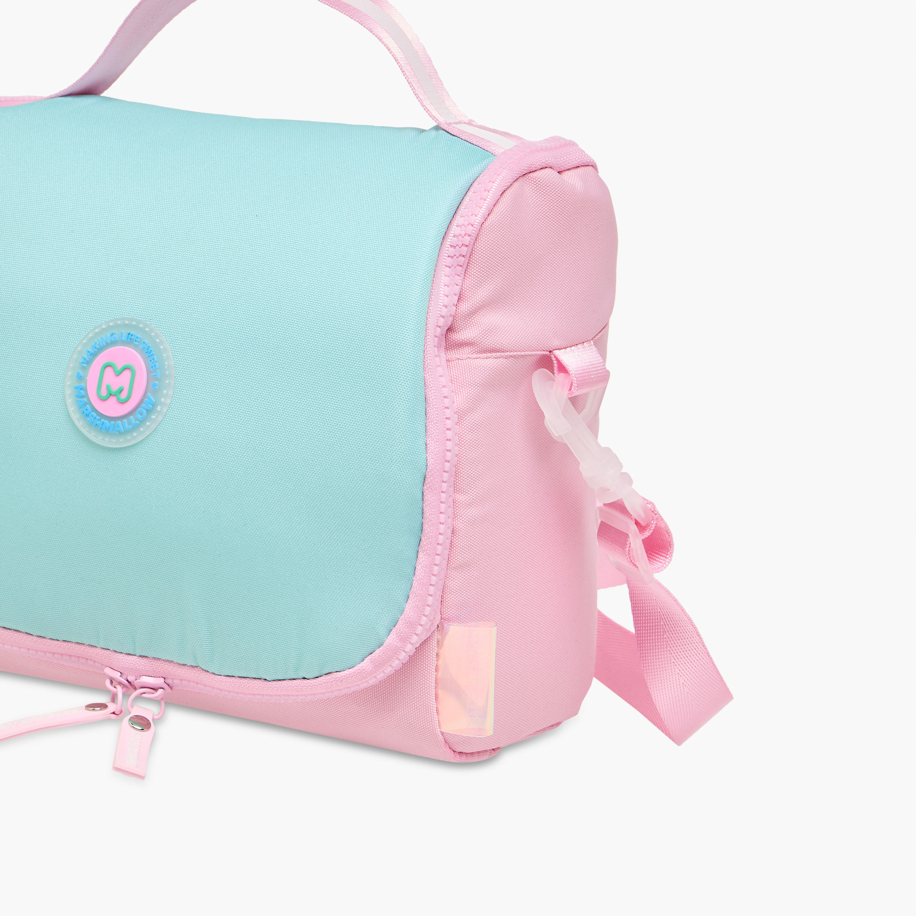MARSHMALLOW Y2K Applique Detail Lunch Bag with Zip Closure-school-lunchessentials-lunchbags-image-5