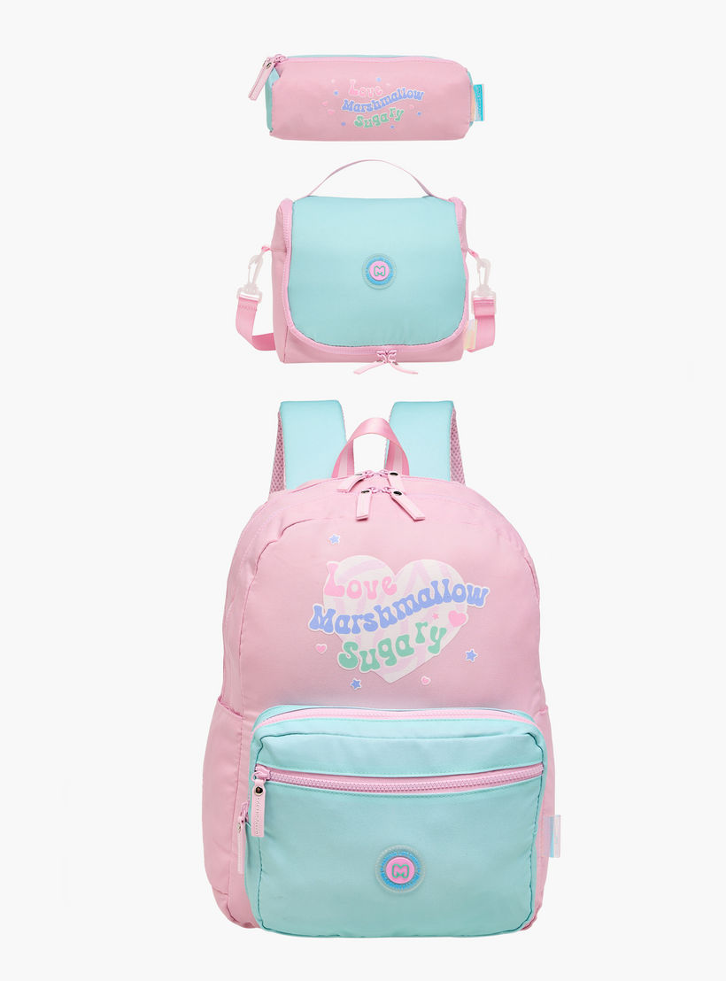 MARSHMALLOW Y2K Applique Detail Lunch Bag with Zip Closure-school-lunchessentials-lunchbags-image-9