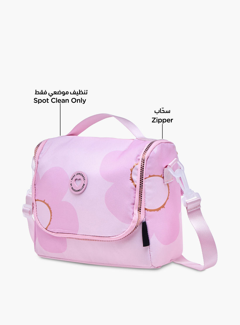 MISS LEMONADE Floral Print Lunch Bag with Detachable Strap-school-lunchessentials-lunchbags-image-6
