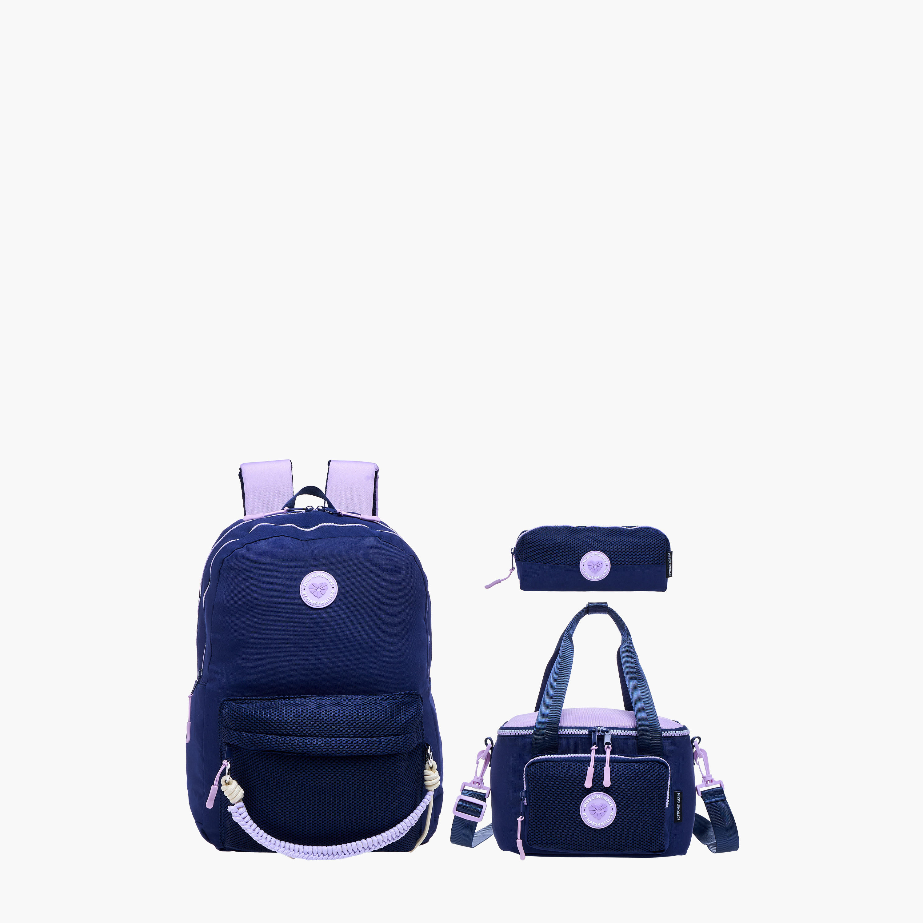 MISS LEMONADE Meshy Solid Backpack with Adjustable Straps and Zip Closure - 33x43x16 cms-school-bagsandbackpacks-backpacks-image-12