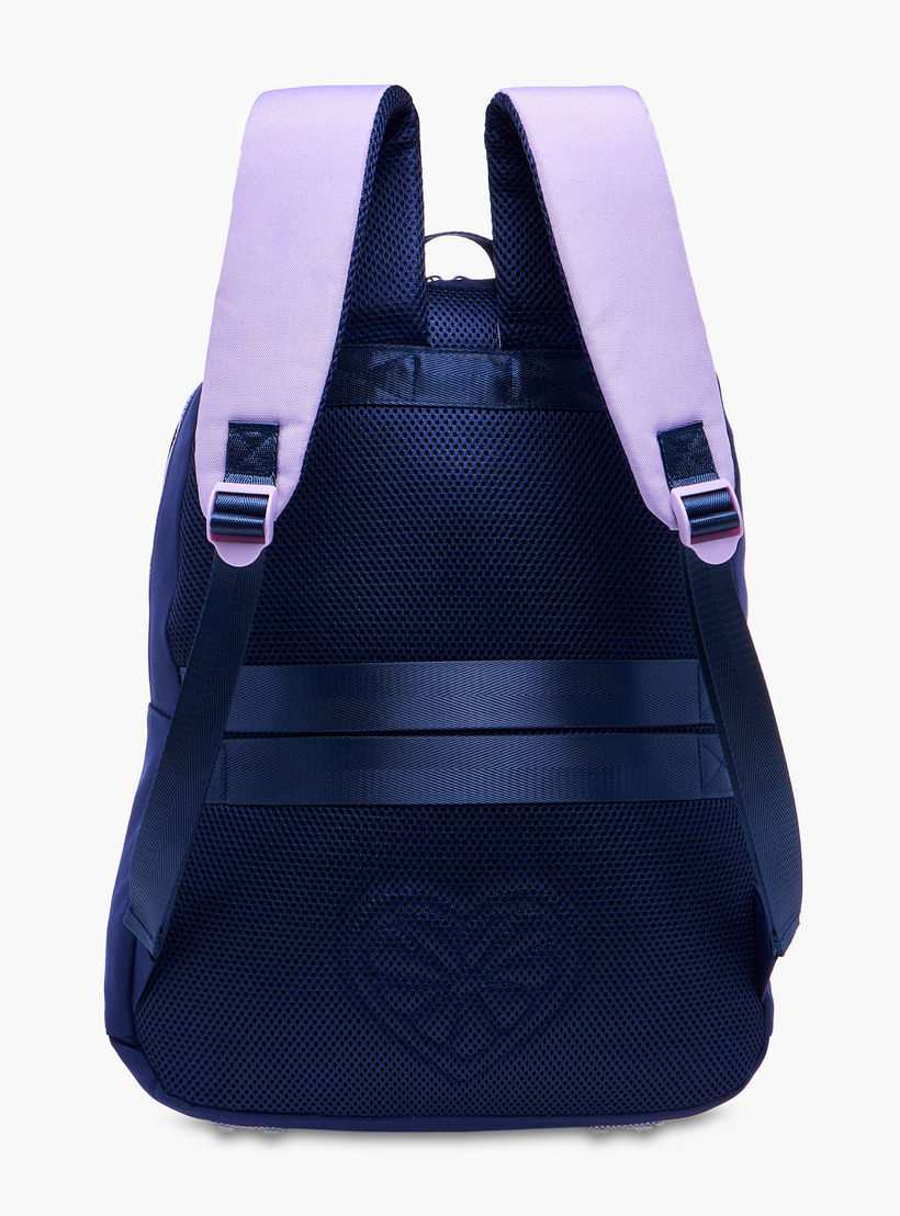 MISS LEMONADE Meshy Solid Backpack with Adjustable Straps and Zip Closure - 33x43x16 cms-school-bagsandbackpacks-backpacks-image-7