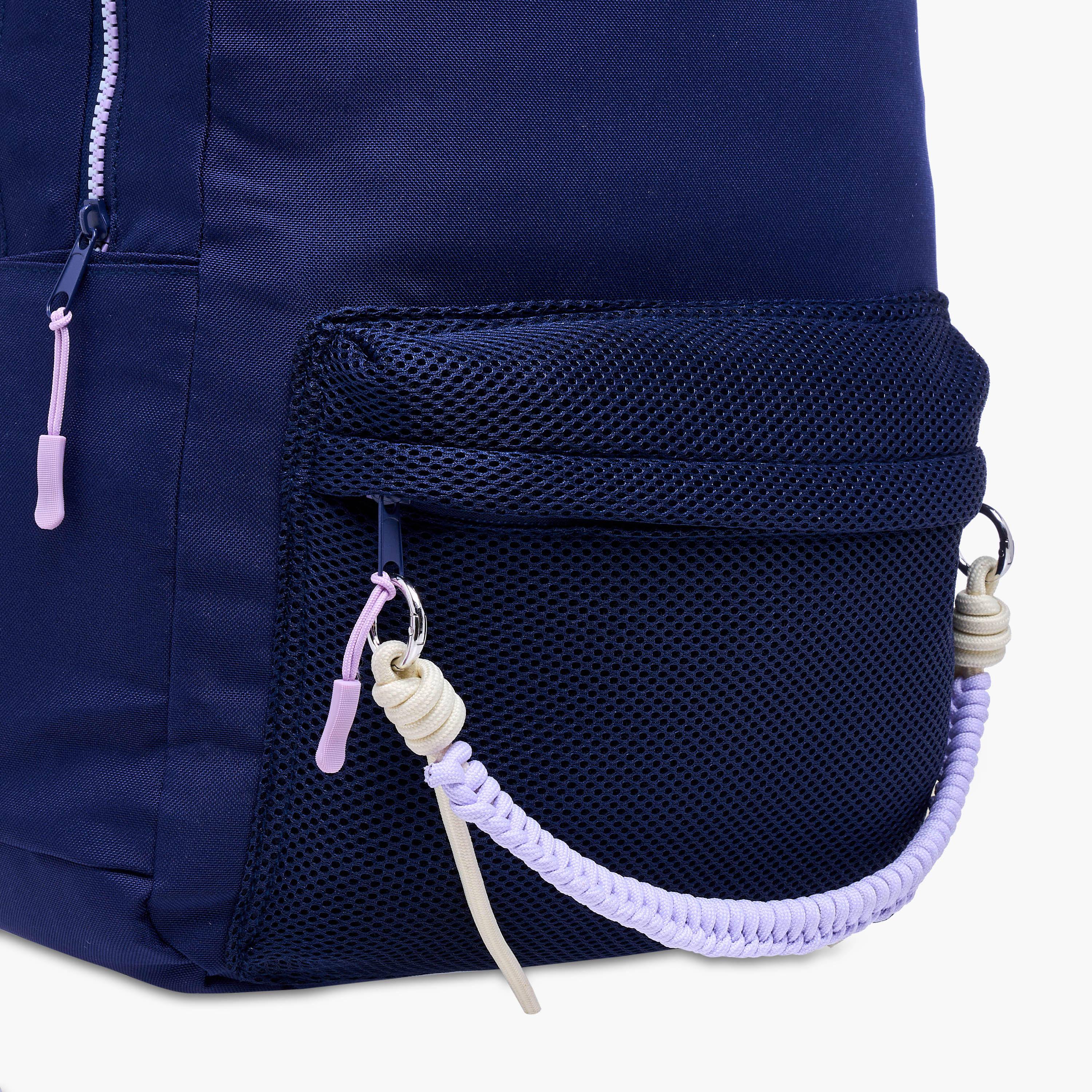 MISS LEMONADE Meshy Solid Backpack with Adjustable Straps and Zip Closure - 33x43x16 cms-school-bagsandbackpacks-backpacks-image-9