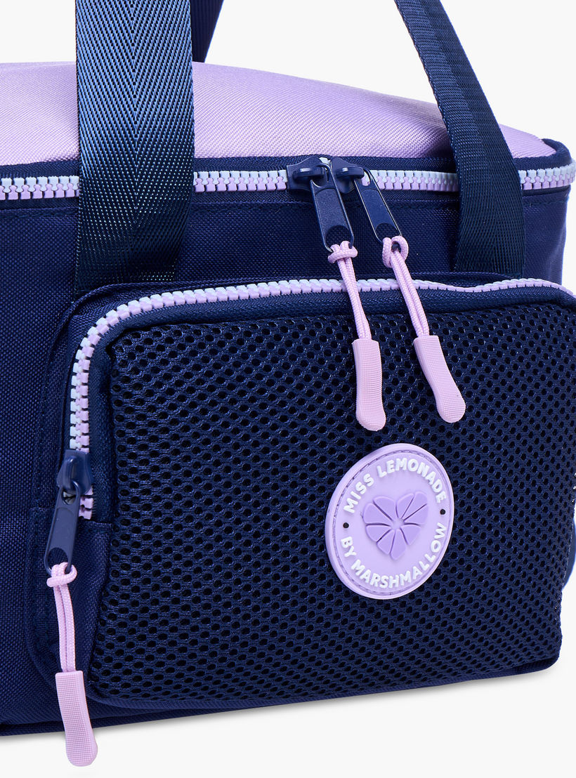 MISS LEMONADE Meshy Solid Lunch Bag with Zip Closure-school-lunchessentials-lunchbags-image-5