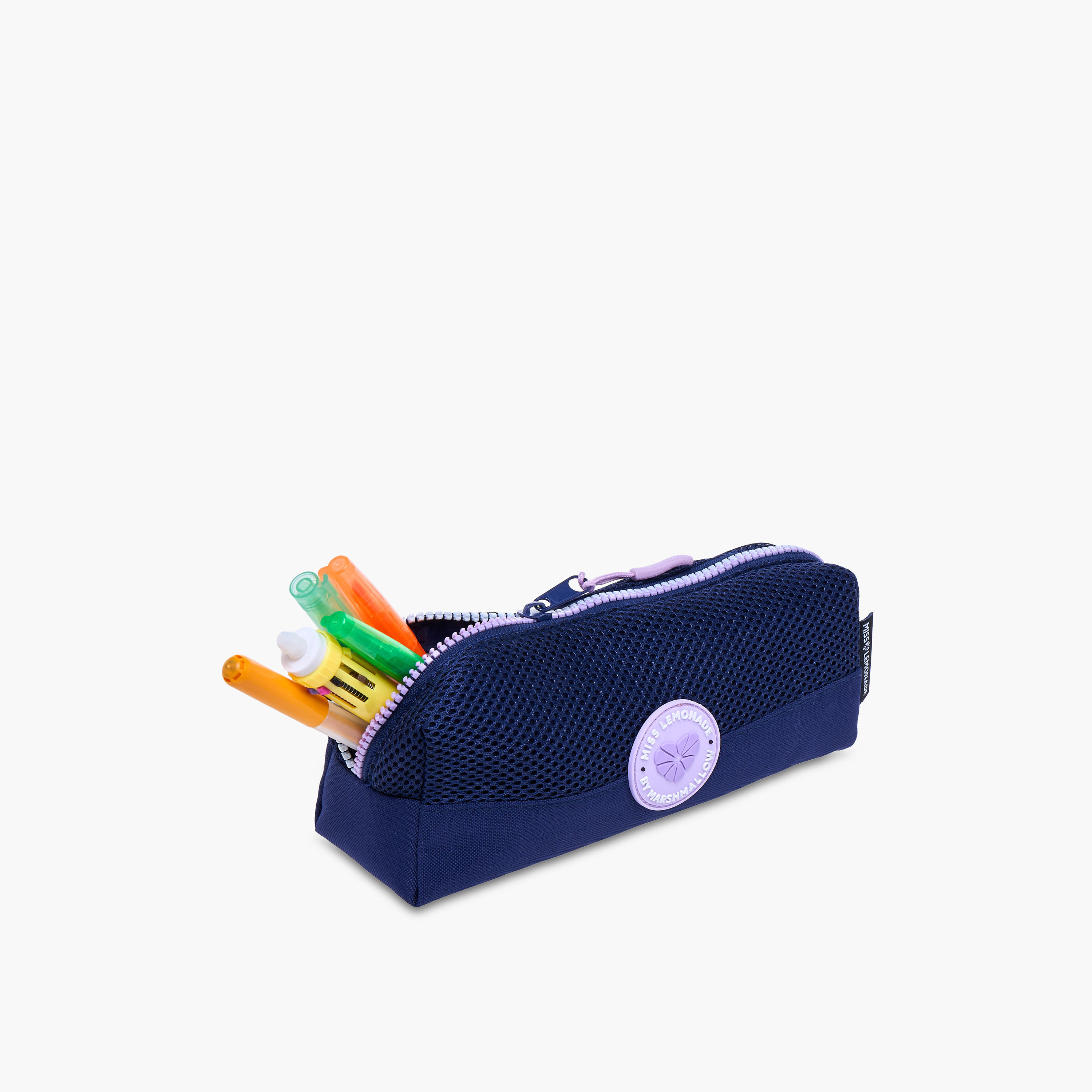 MISS LEMONADE Meshy Solid Pencil Pouch with Zip Closure-school-stationery-pencilcases-image-5