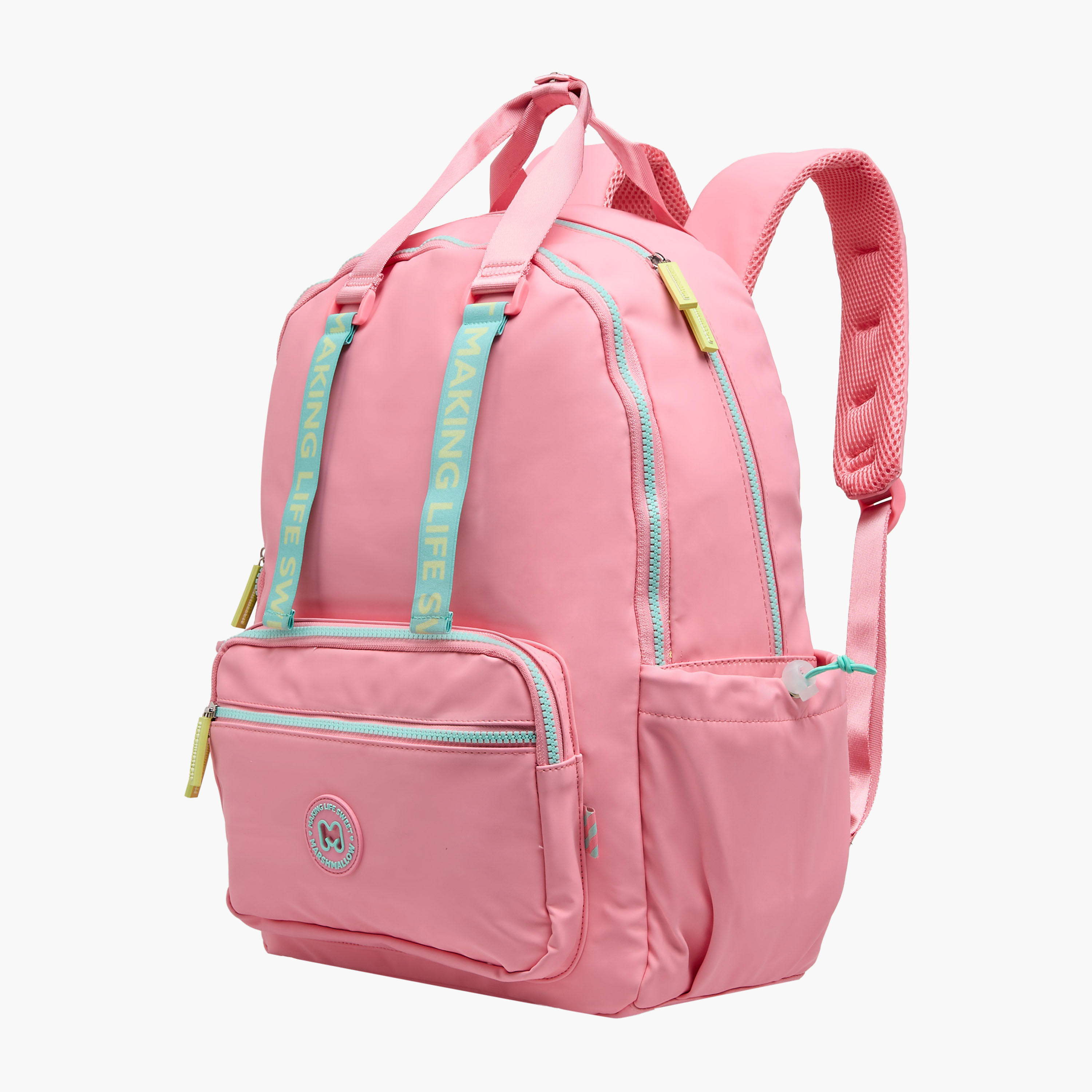 MARSHMALLOW Solid Backpack with Adjustable Straps and Zip Closure - 33x43x16 cms-school-bagsandbackpacks-backpacks-image-2