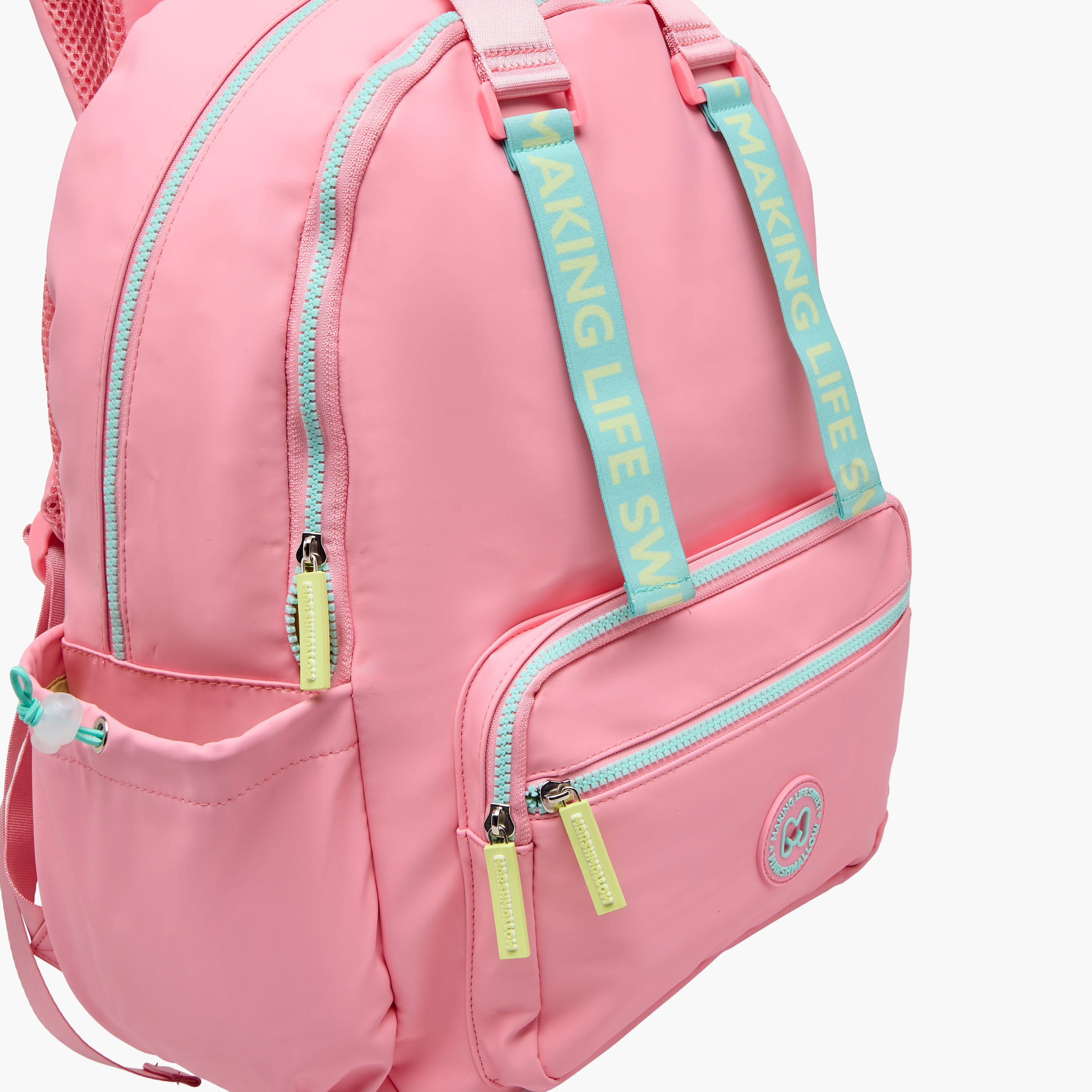 MARSHMALLOW Solid Backpack with Adjustable Straps and Zip Closure - 33x43x16 cms-school-bagsandbackpacks-backpacks-image-5