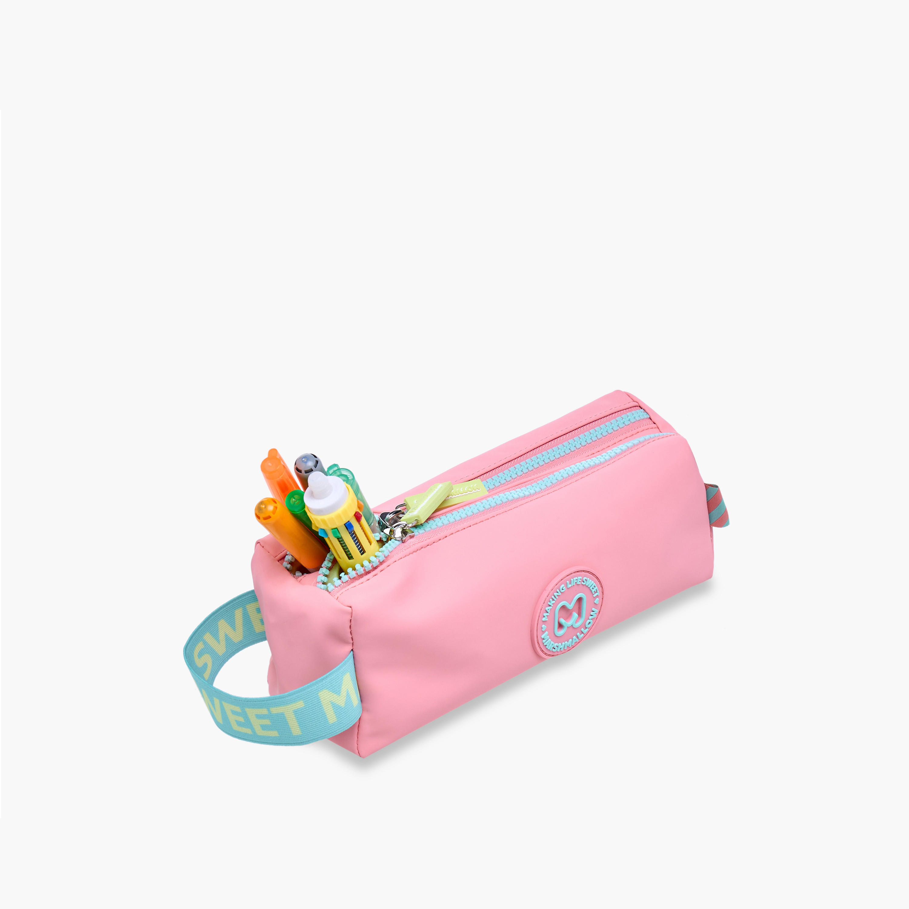 MARSHMALLOW Solid Pencil Pouch with Zip Closure-school-stationery-pencilcases-image-5