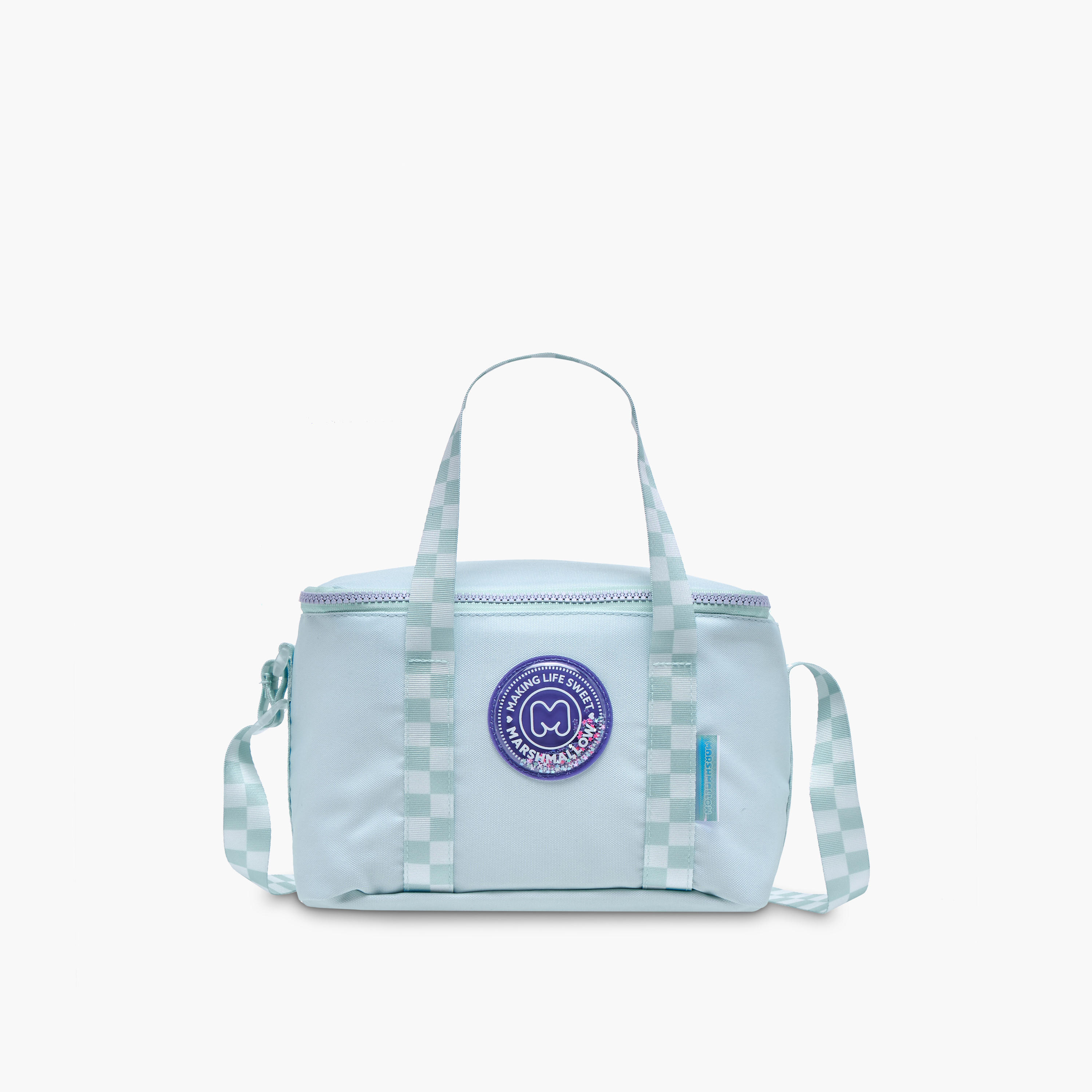 MARSHMALLOW Solid Lunch Bag with Adjustable Strap and Zip Closure-school-lunchessentials-lunchbags-image-1